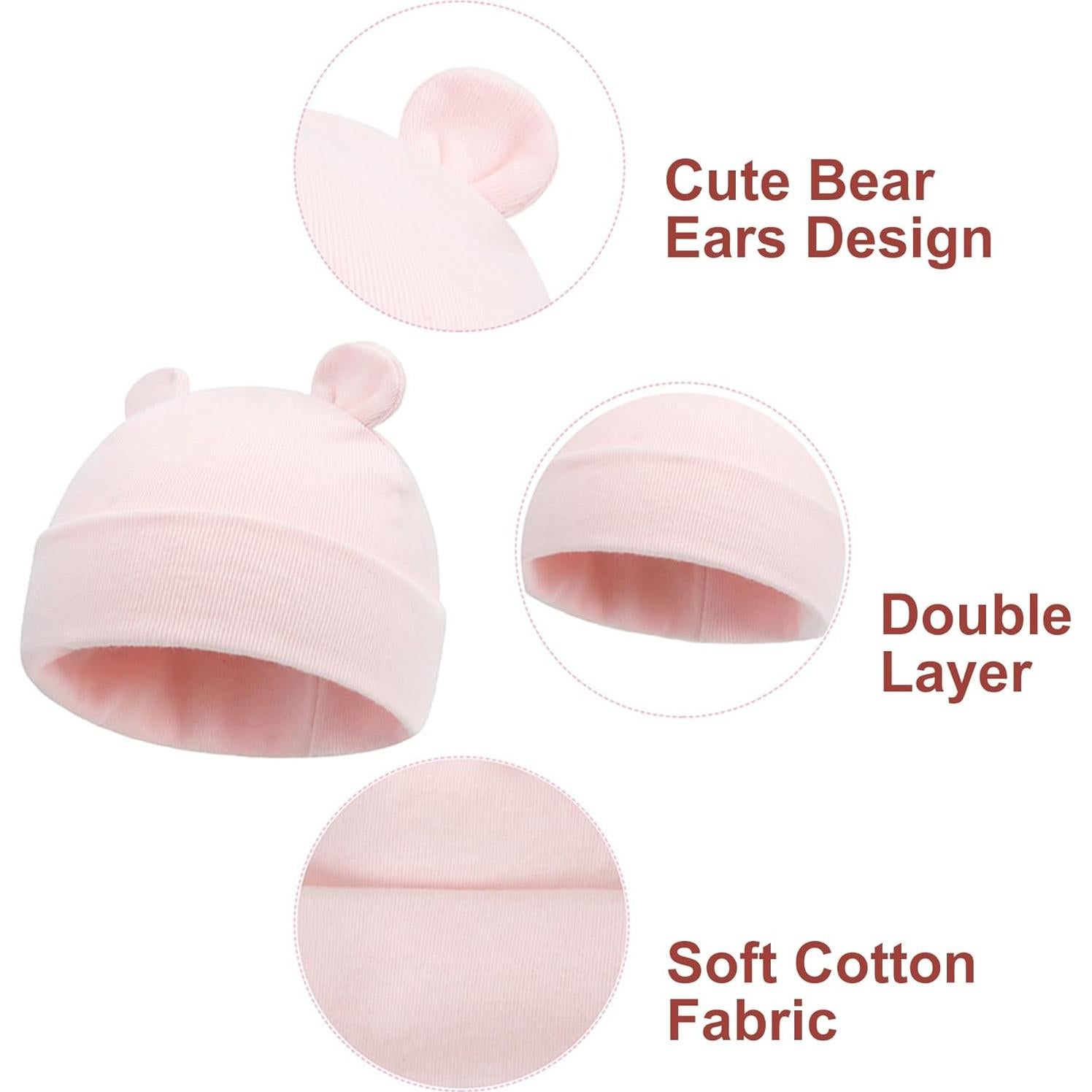 Conjunto Gorro y Manoplas Bebé UTTPLL Algodón 0-6 meses