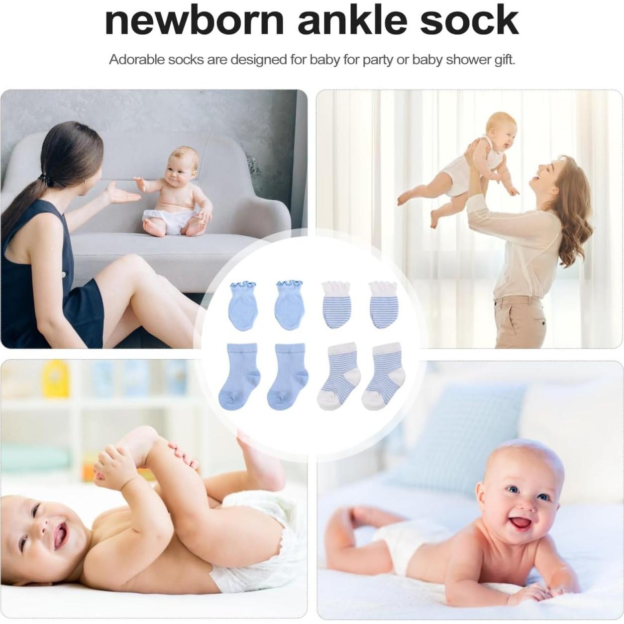 Conjunto de Calcetines y Guantes Bebé BESPORTBLE 4 Pairs