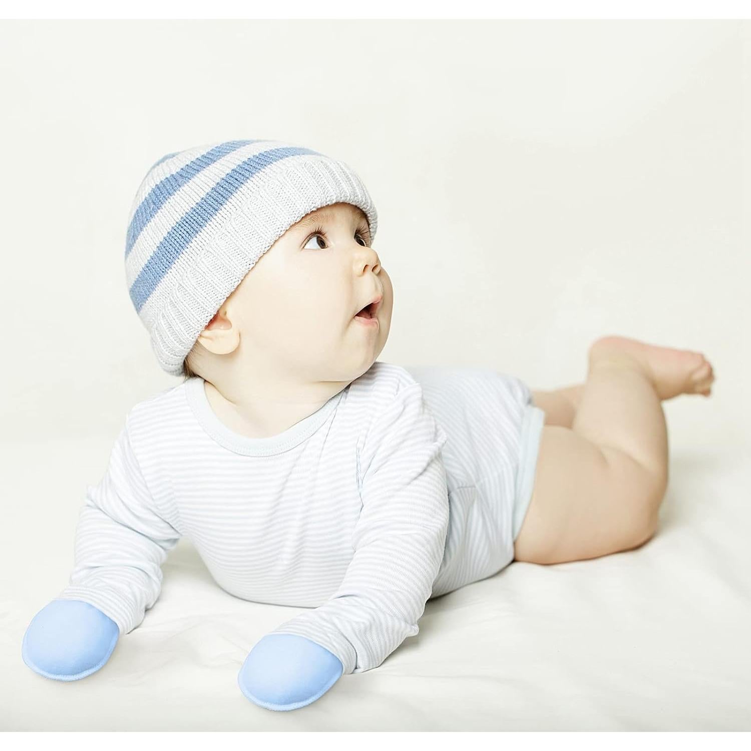 20 Pares Manoplas de Algodón para Bebés 0-6 Meses Sin Rasguños