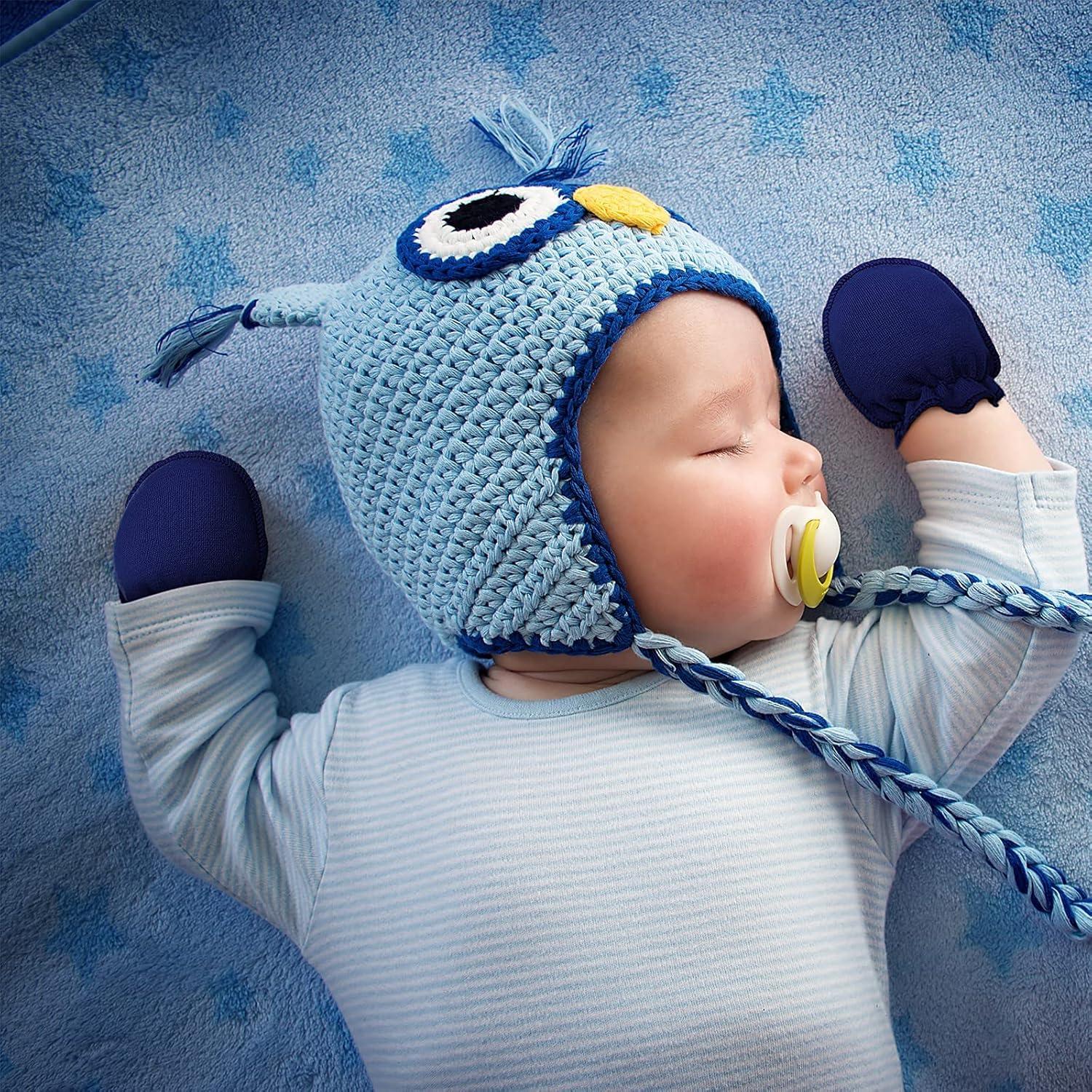 20 Pares Manoplas de Algodón para Bebés 0-6 Meses Sin Rasguños