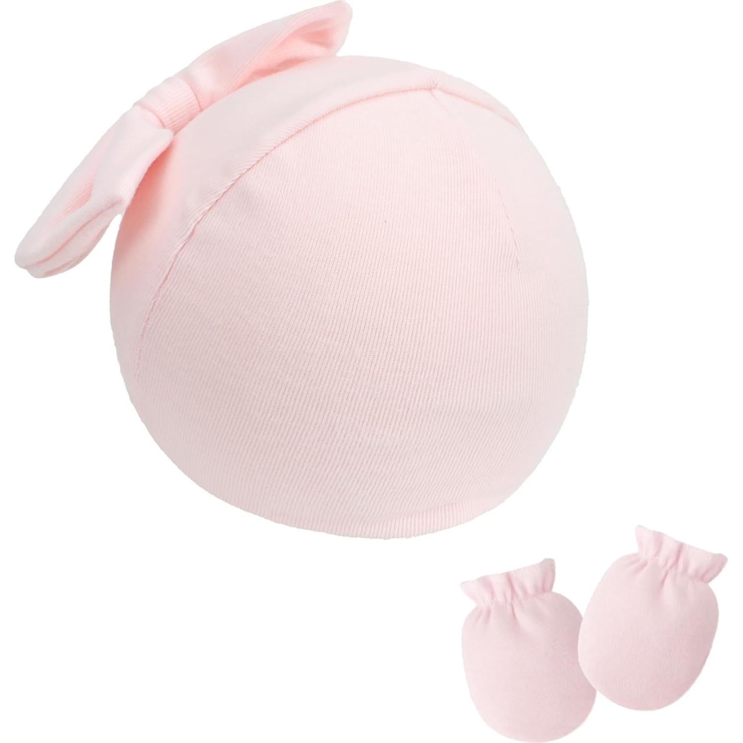 Gorro y Mitones para Recién Nacido UTTPLL 0-6 Meses Rojo