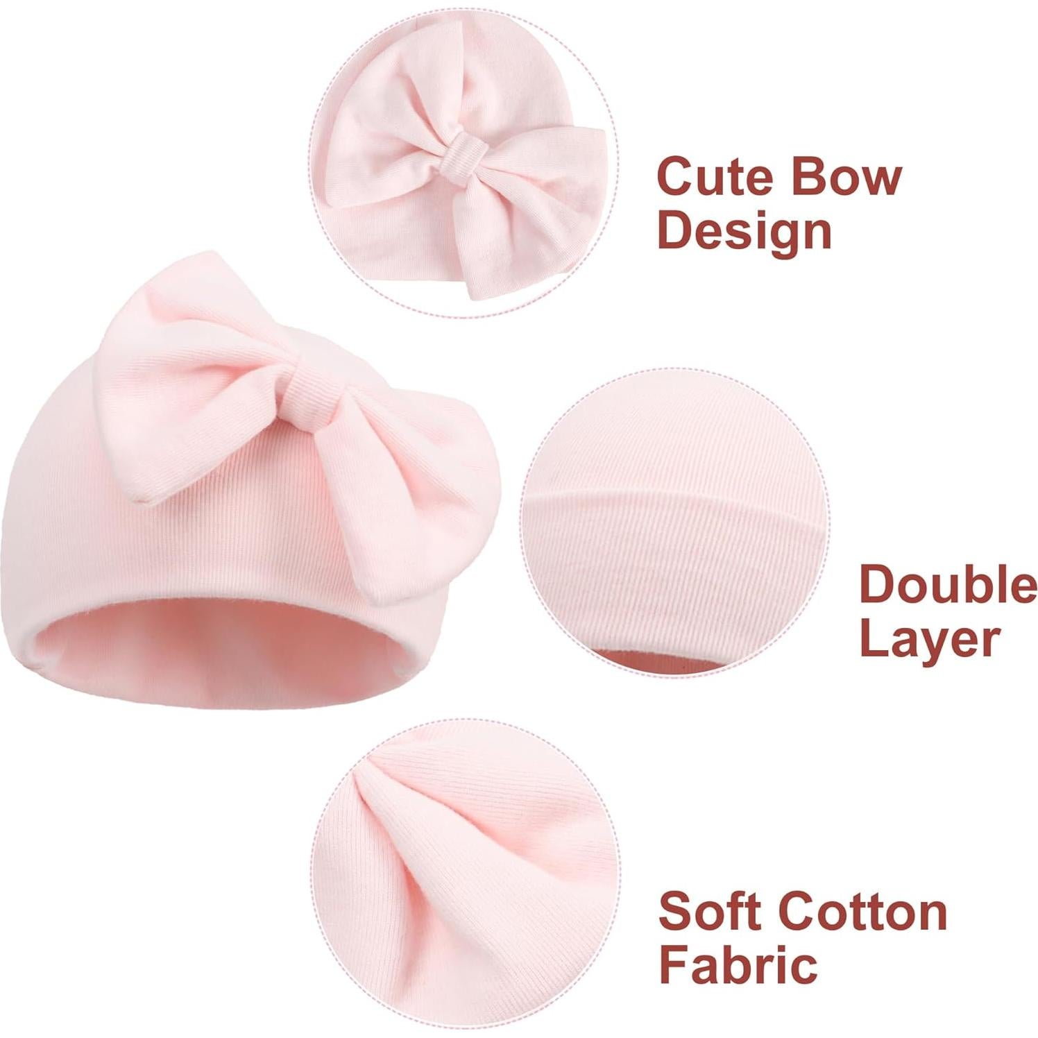 Gorro y Mitones para Recién Nacido UTTPLL 0-6 Meses Rojo