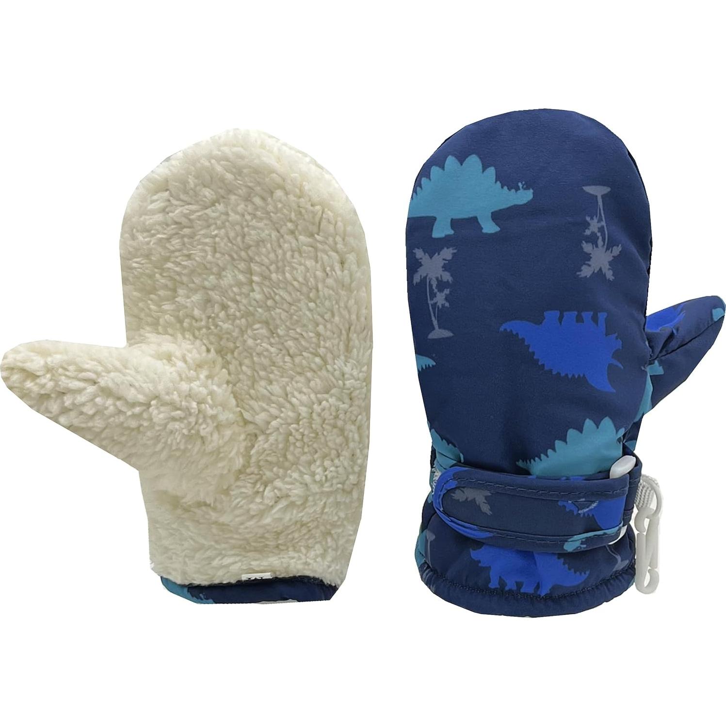 Guantes Mitones de Invierno para Bebés - Forro Polar Impermeable