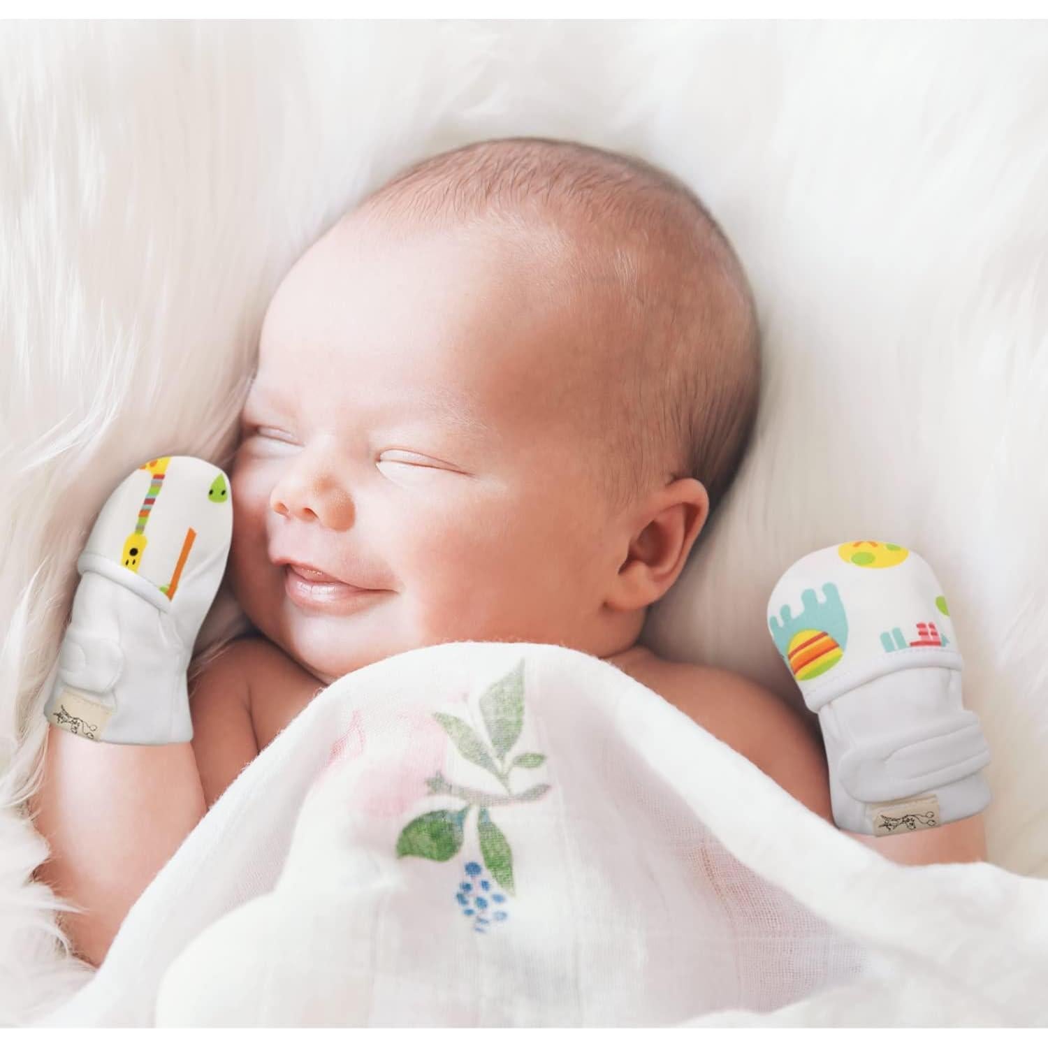 Mitones Ajustables KOH KOH Bebé Algodón Anti Rasguño