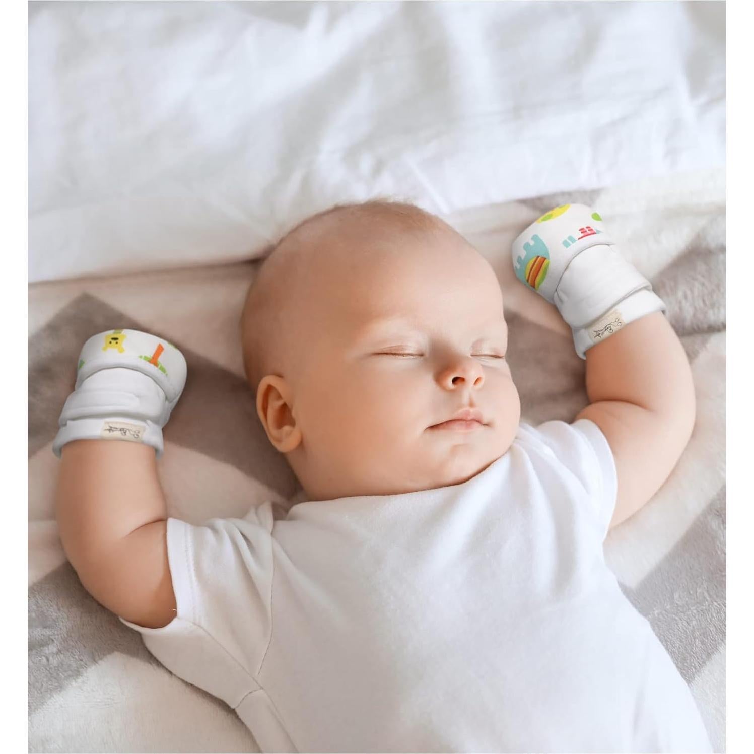 Mitones Ajustables KOH KOH Bebé Algodón Anti Rasguño