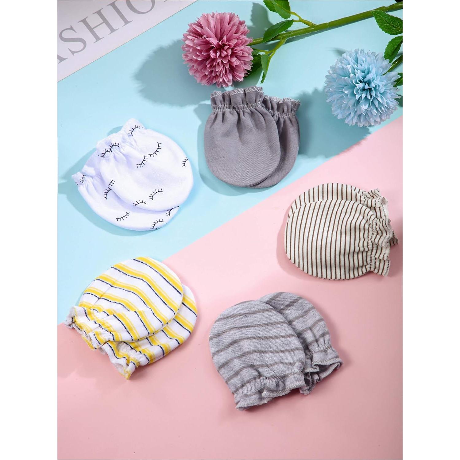 24 Pares Manoplas para Bebés Geyoga Algodón Unisex 0-6 Meses