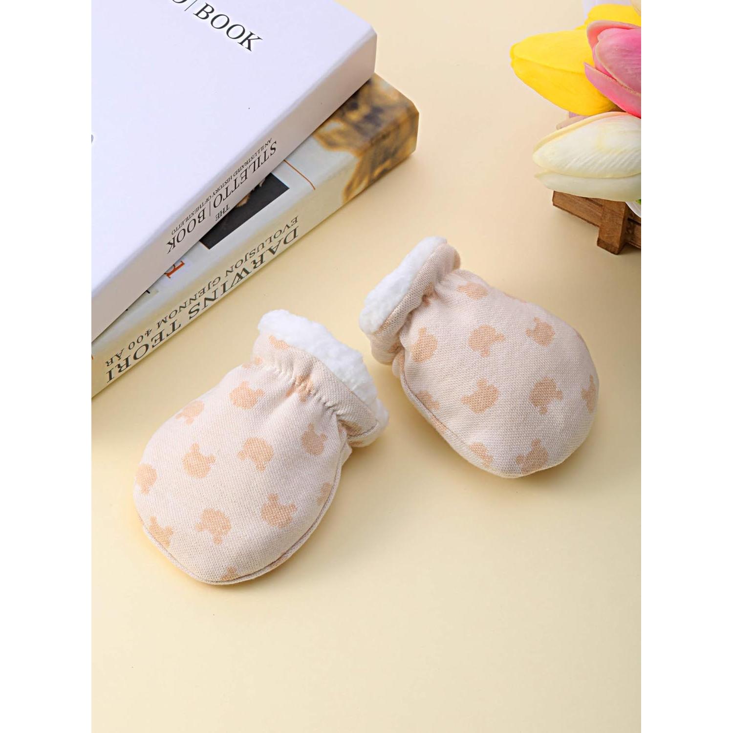 Guantes de Mitón para Bebés Blulu 3 Pares Invierno Cálidos