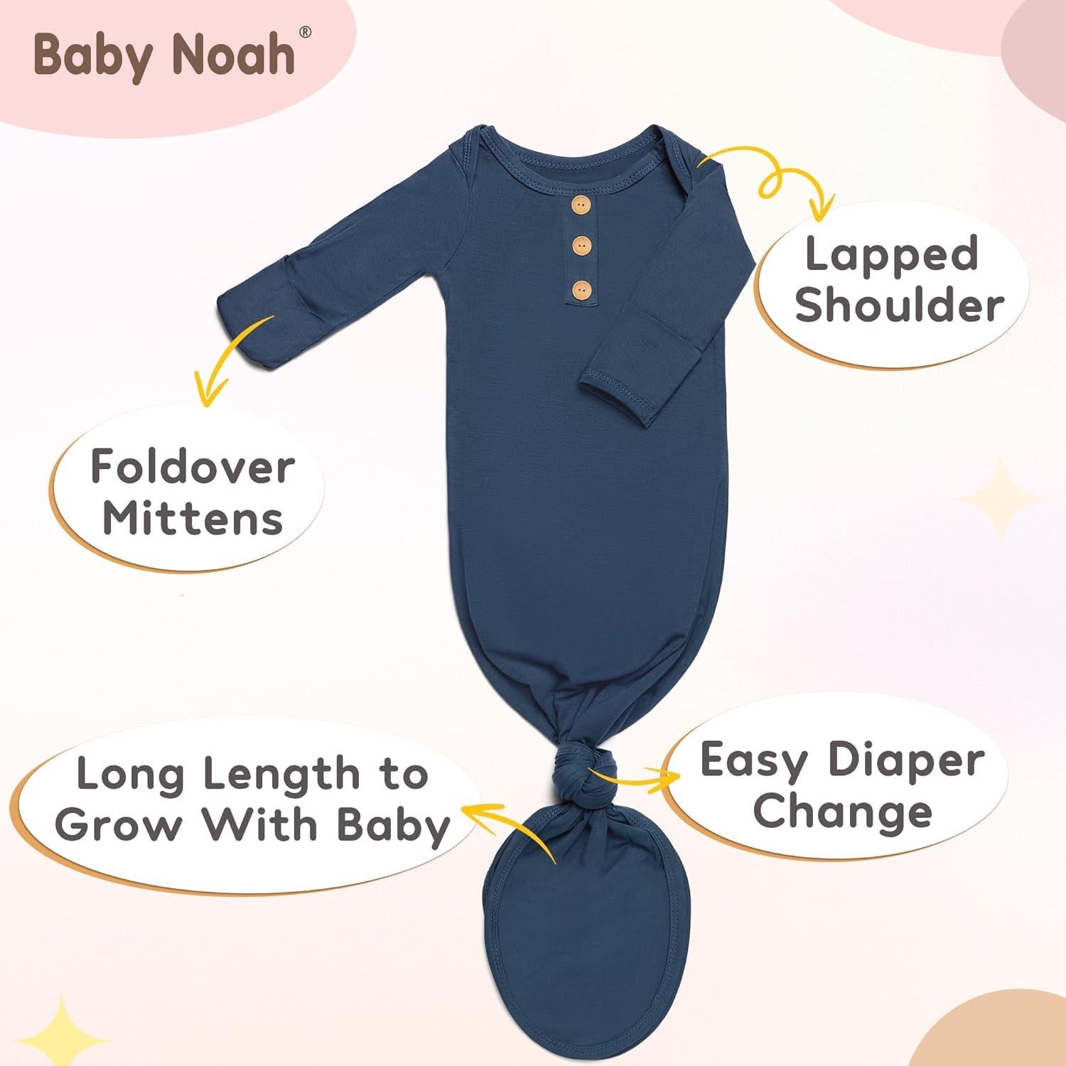 Conjunto de Vestido Suave Baby Noah para Recién Nacido Azul