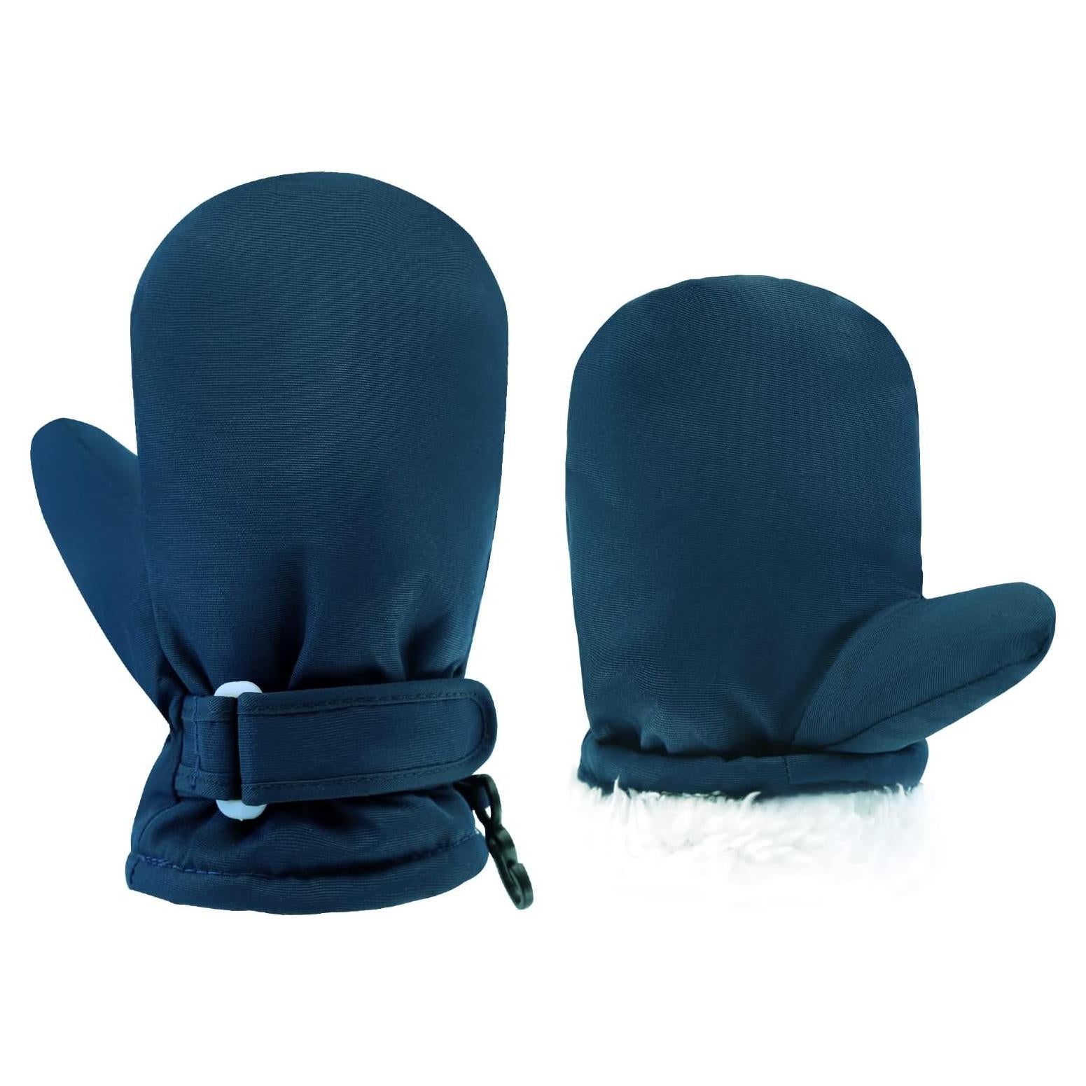 Mitones Impermeables BAVST para Niños 3-5 Años Forro Polar