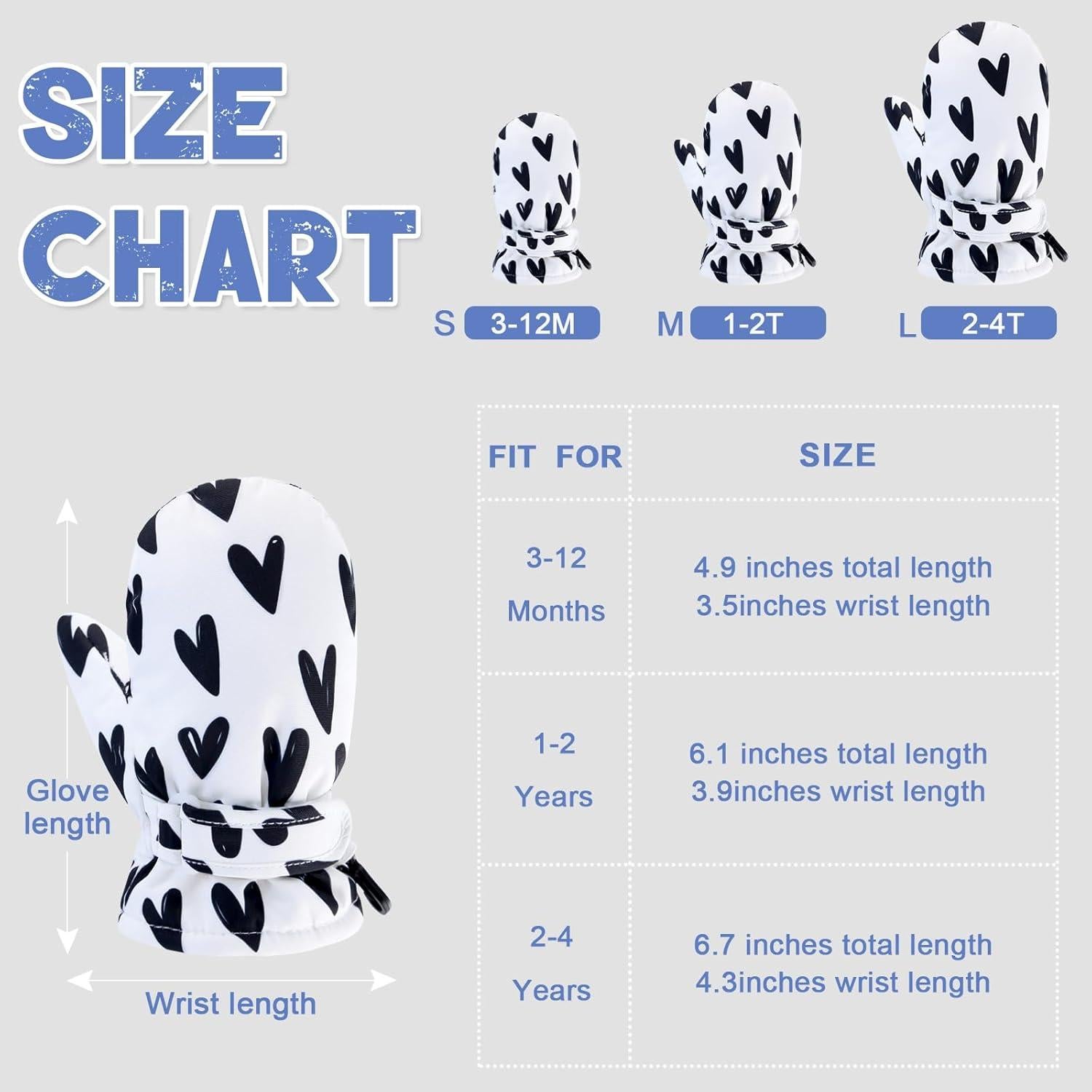 Mitones Impermeables BAVST para Niños 3-5 Años Forro Polar