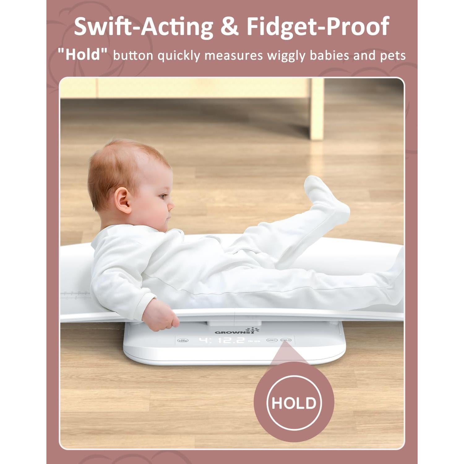 Balanza Inteligente GROWNSY para Bebés y Mascotas 150 kg