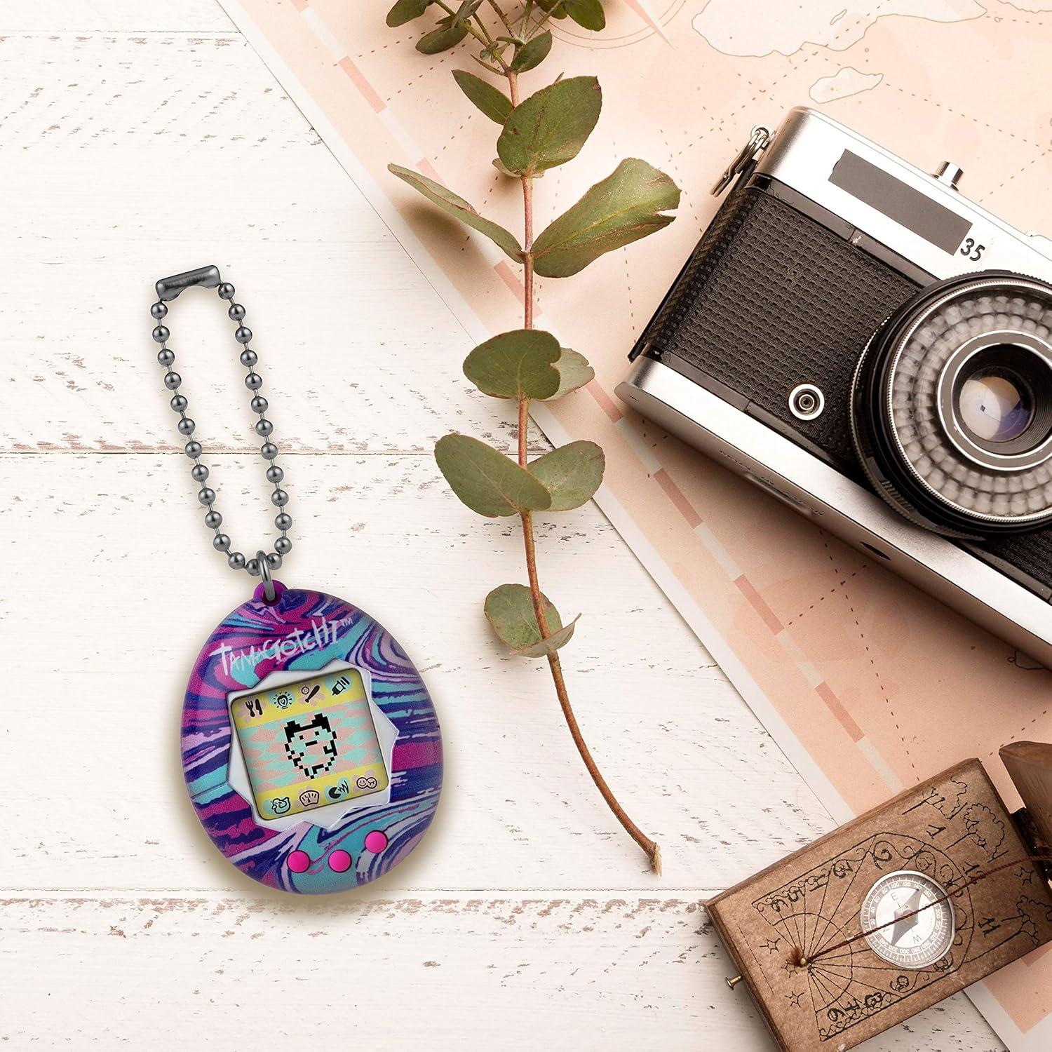 Tamagotchi Original Carcasa Mármol Púrpura Bandai