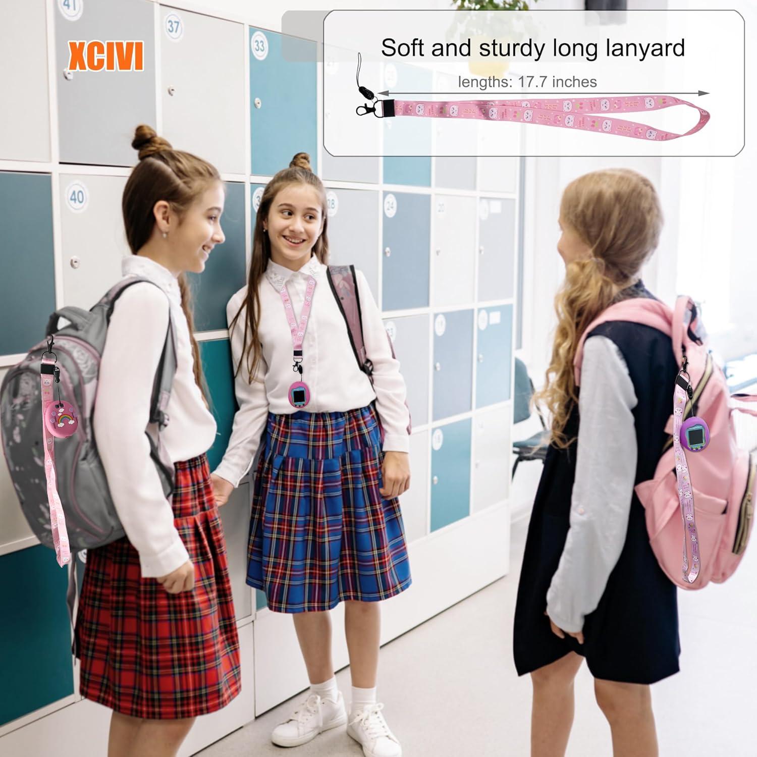 Funda de Silicona Xcivi Rosa con Cordón y Película Protectora