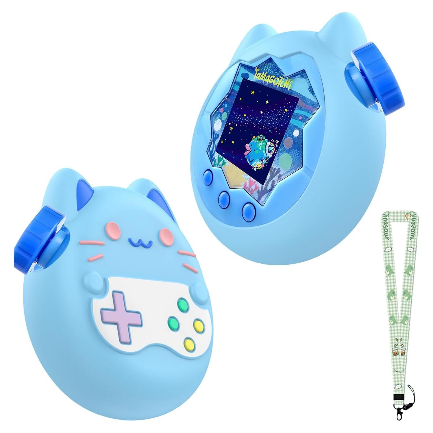 Funda Protectora de Silicona HUKWIMO para Tamagotchi Paradise Azul