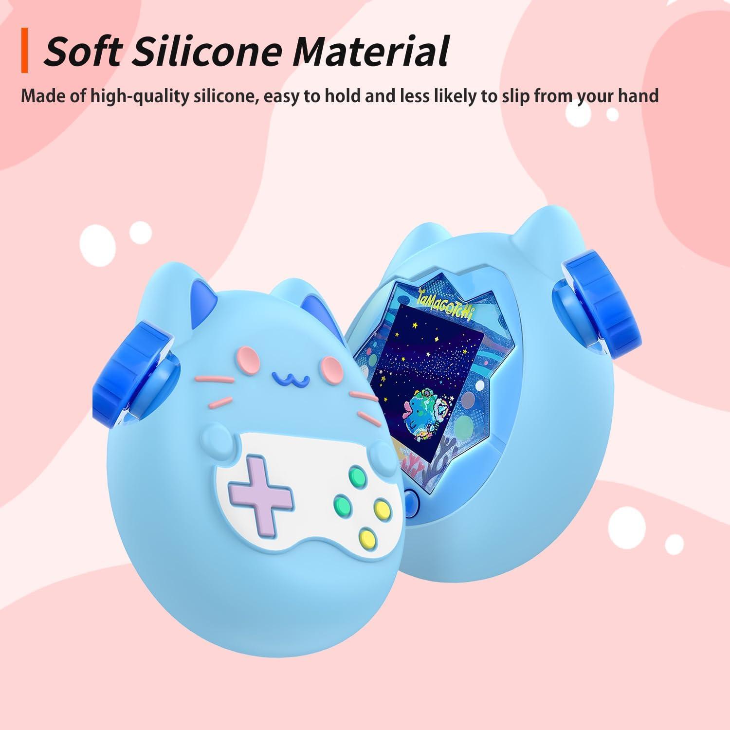Funda Protectora de Silicona HUKWIMO para Tamagotchi Paradise Azul