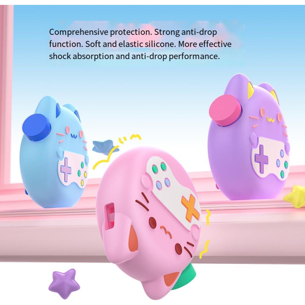 Funda de Silicona Rosa para Tamagotchi Paradise con Cordón