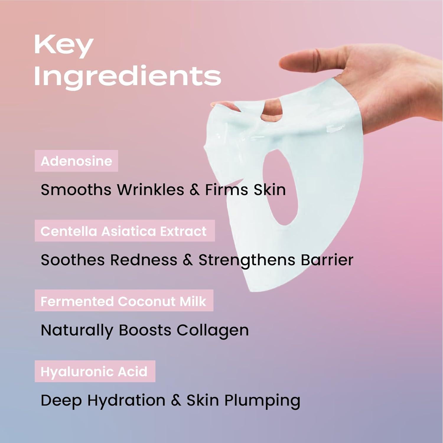 Mascarillas Faciales de Colágeno Body Restore 12 Paquete