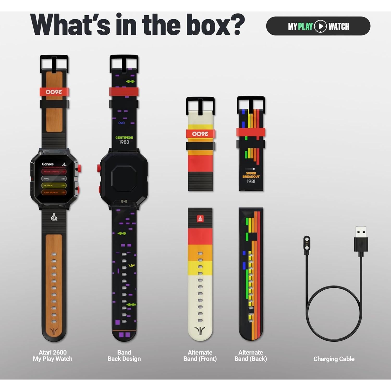 Reloj Inteligente Retro Atari 2600 - My Play Watch, Juegos Icónicos