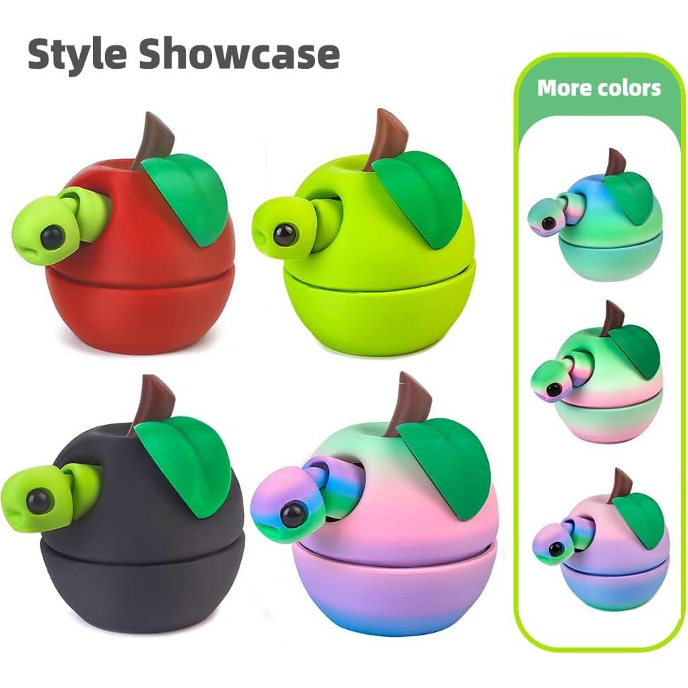 Contenedor de Manzana 3D WUQIREN con Gusano - Juguete Educativo