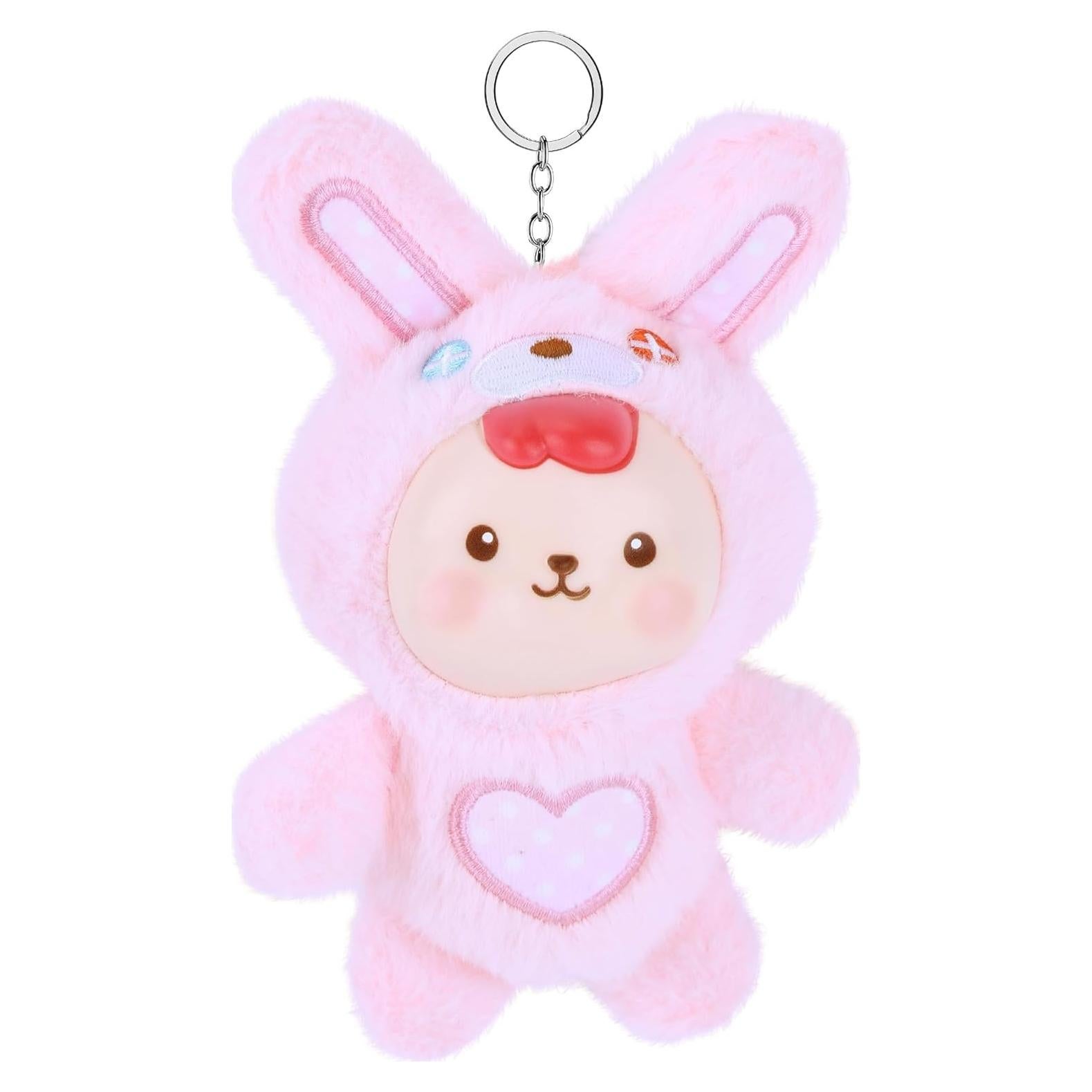 Muñeca de Peluche Conejito Rosa Kawaii 16.5 cm para Niños