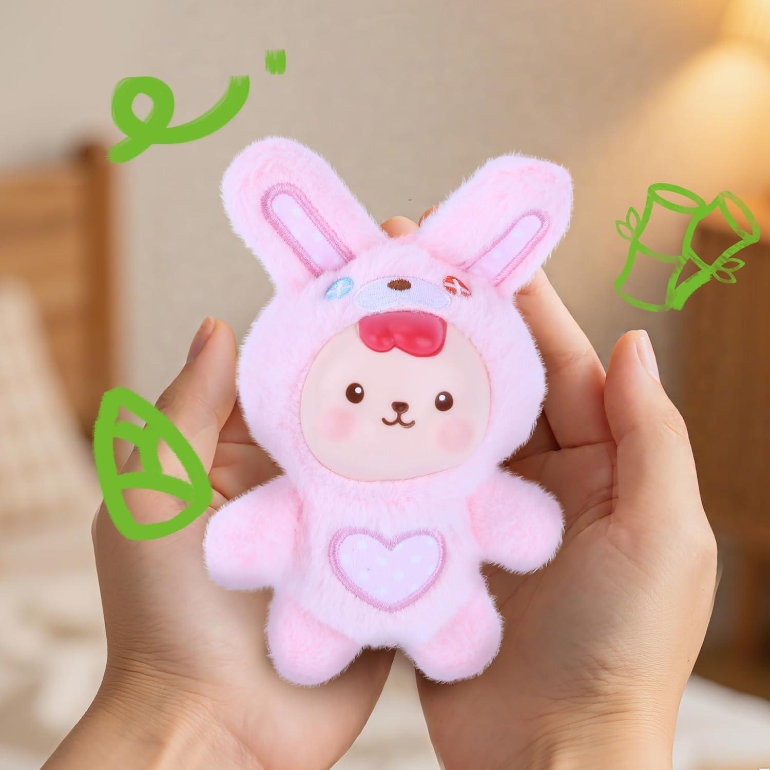 Muñeca de Peluche Conejito Rosa Kawaii 16.5 cm para Niños