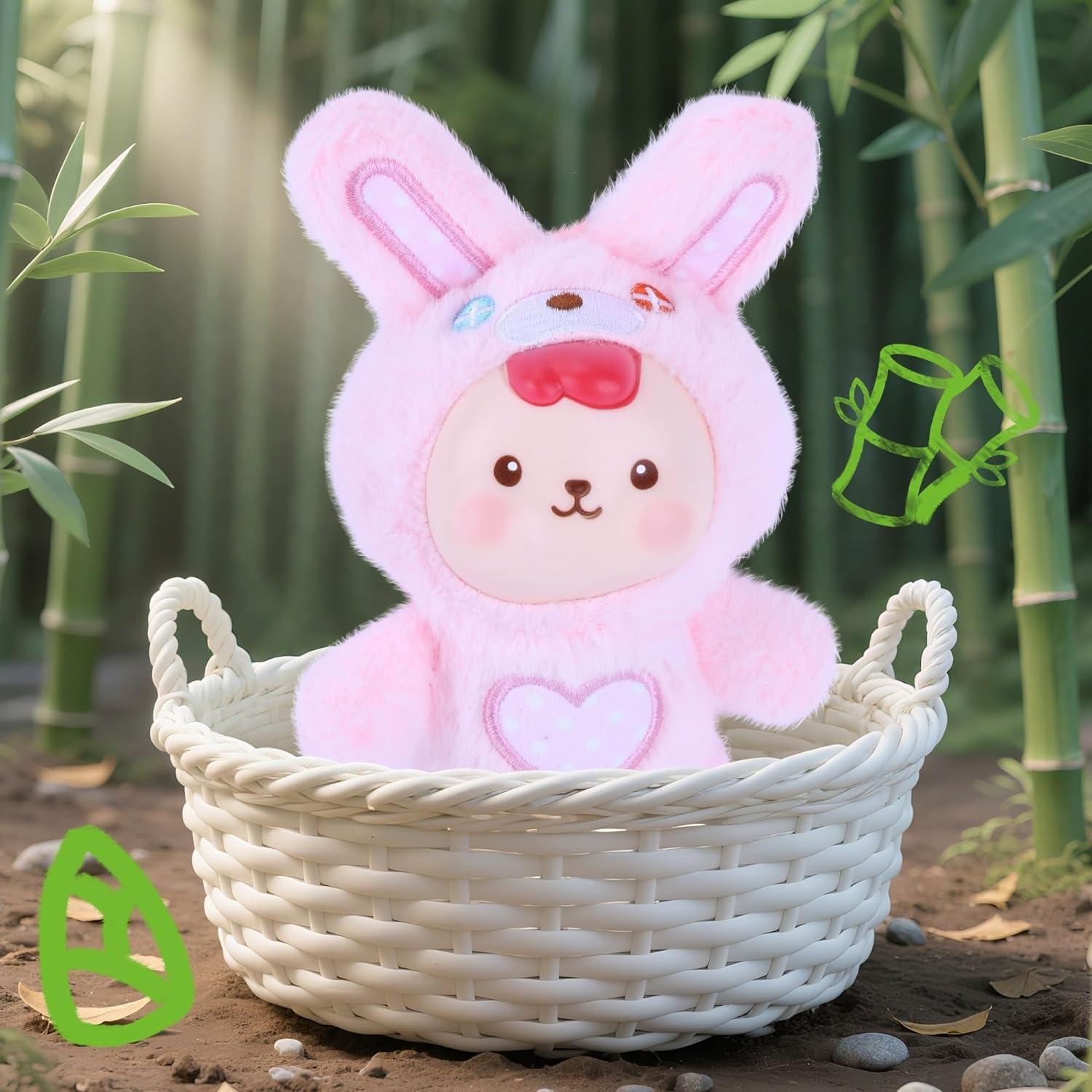 Muñeca de Peluche Conejito Rosa Kawaii 16.5 cm para Niños