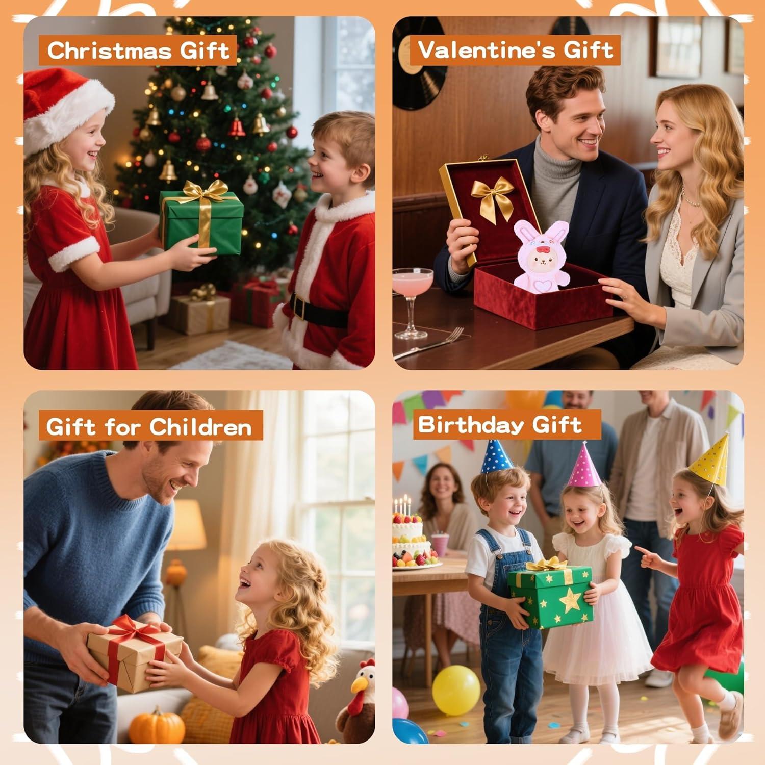 Muñeca de Peluche Conejito Rosa Kawaii 16.5 cm para Niños