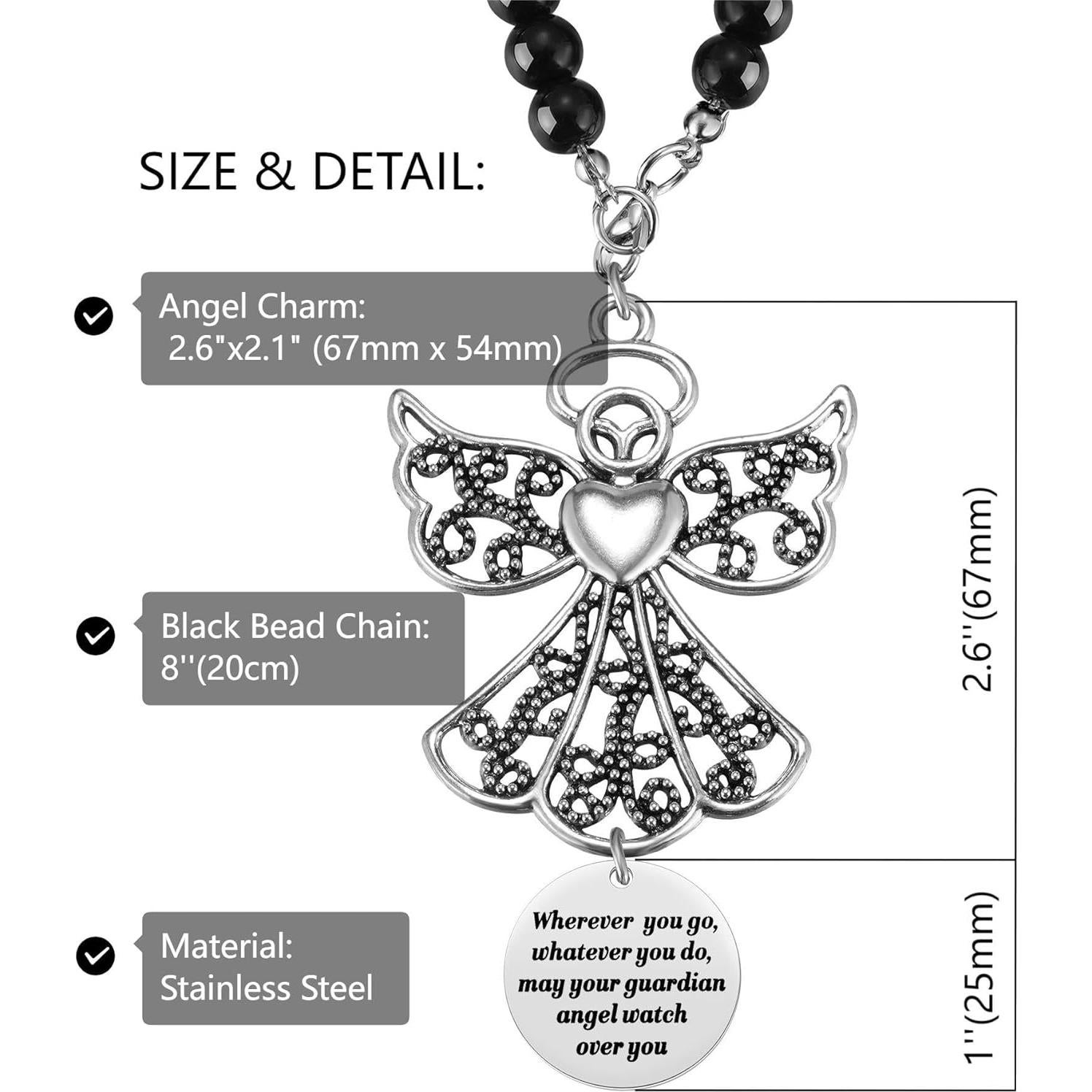 Encanto de Espejo Retrovisor Ralukiia Ángel Guardián 20cm