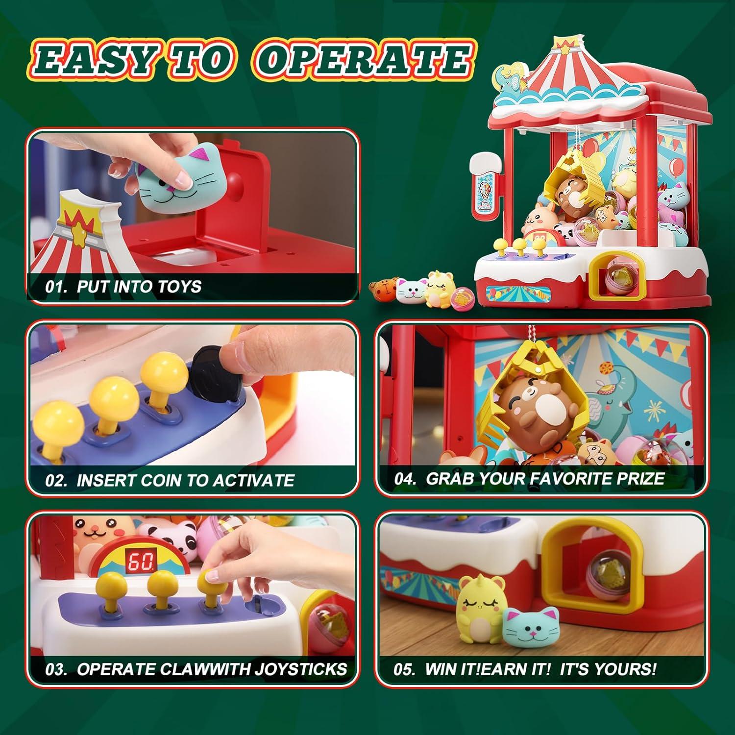 Máquina de Garras Skirfy Grande para Niños y Adultos con 30 Premios