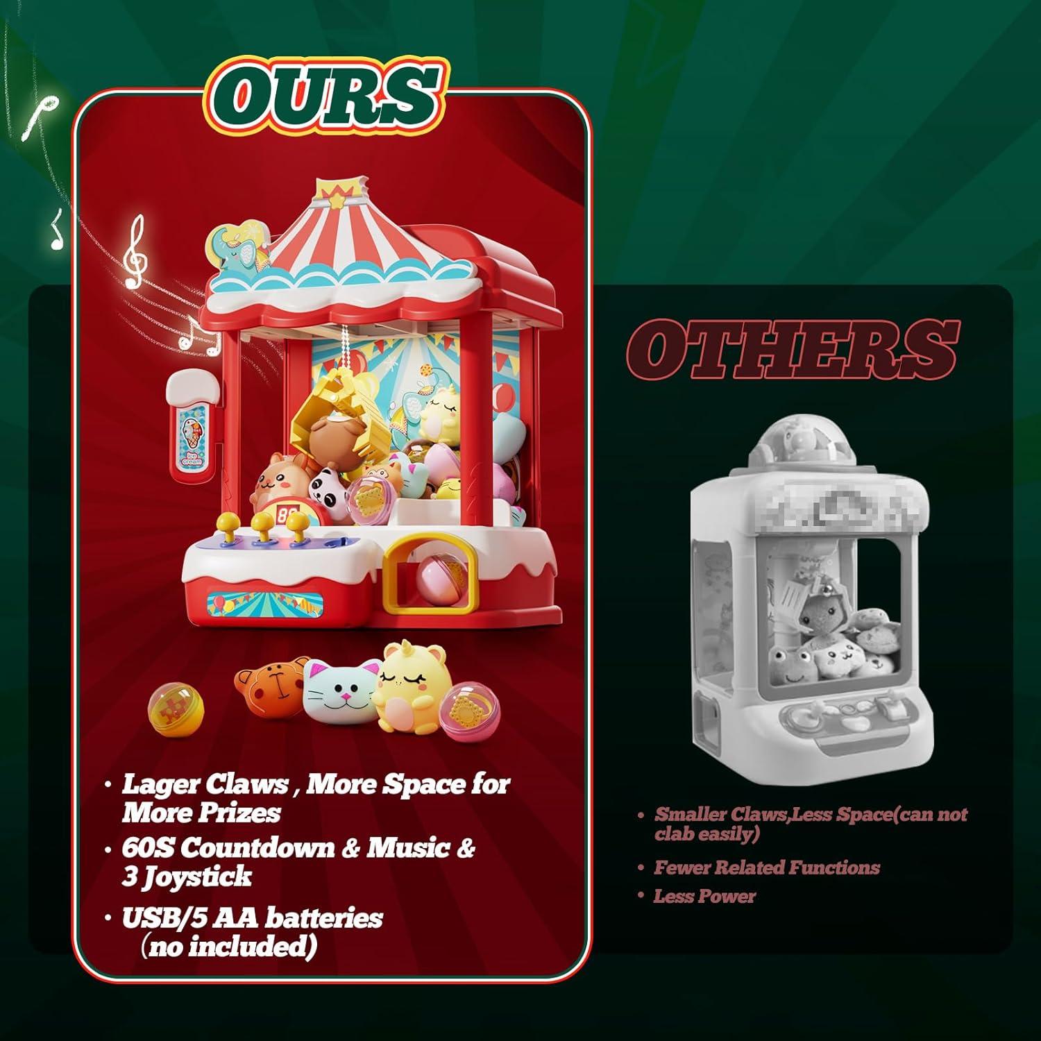 Máquina de Garras Skirfy Grande para Niños y Adultos con 30 Premios