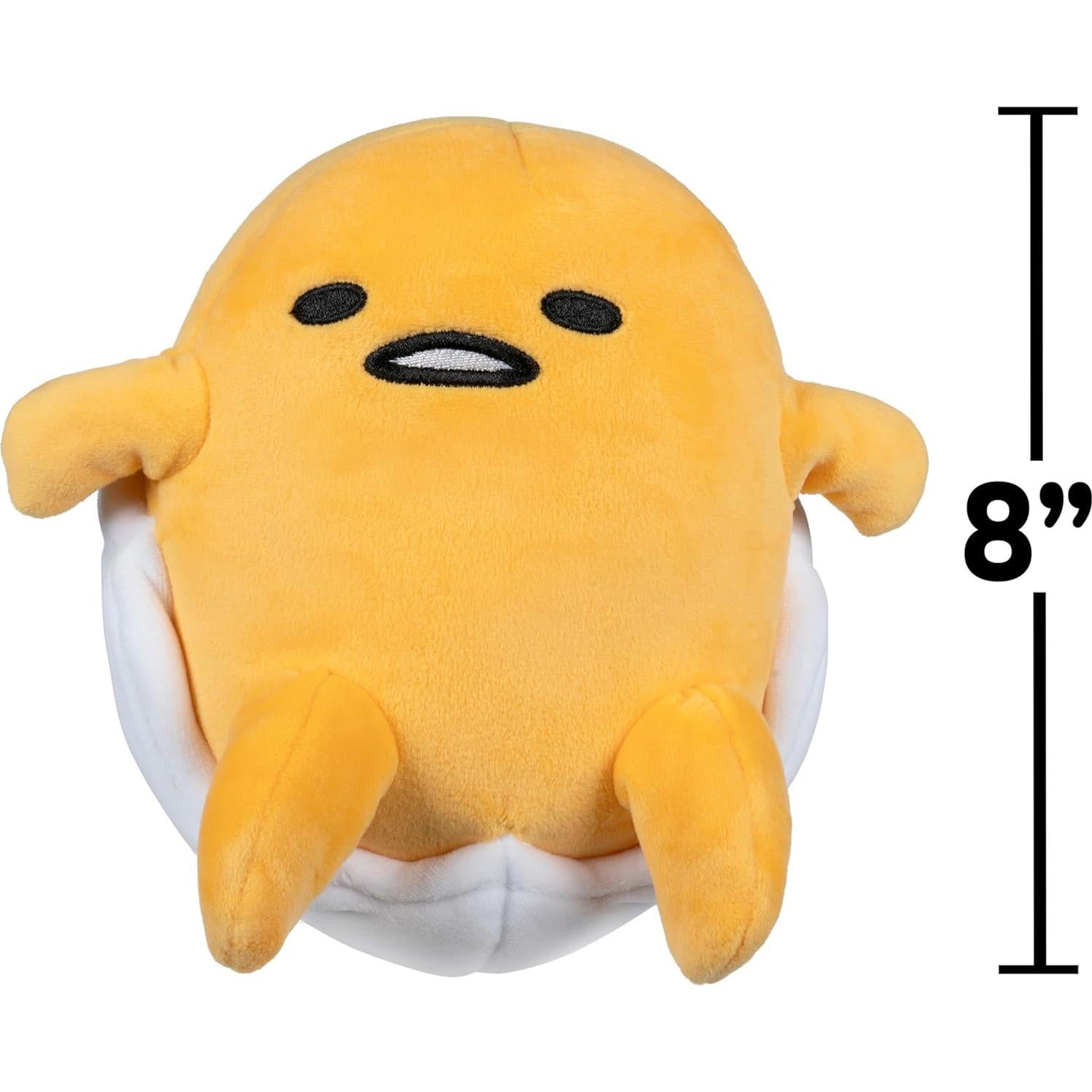 Peluche Gudetama 20 cm Jazwares en Cáscara de Huevo