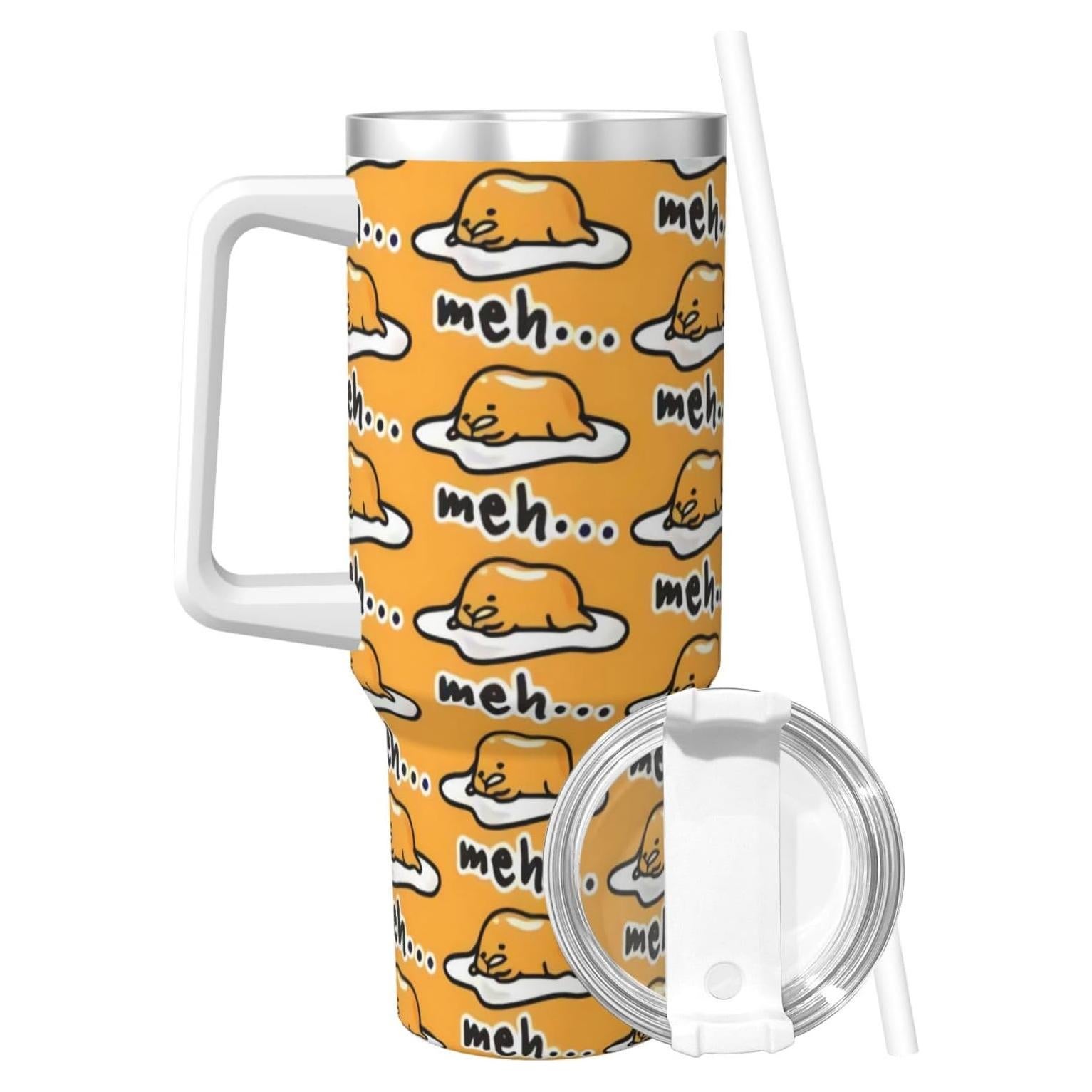 Vaso Aislado de Acero Inoxidable PTONUIC 40 oz con Asa y Popote