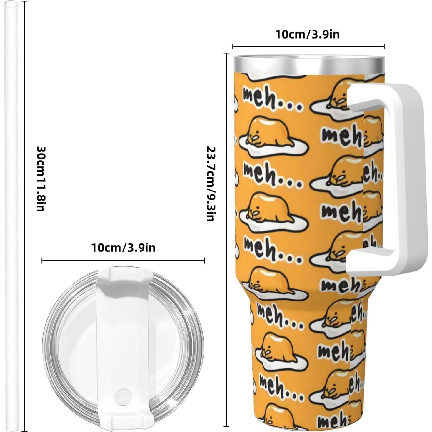 Vaso Aislado de Acero Inoxidable PTONUIC 40 oz con Asa y Popote