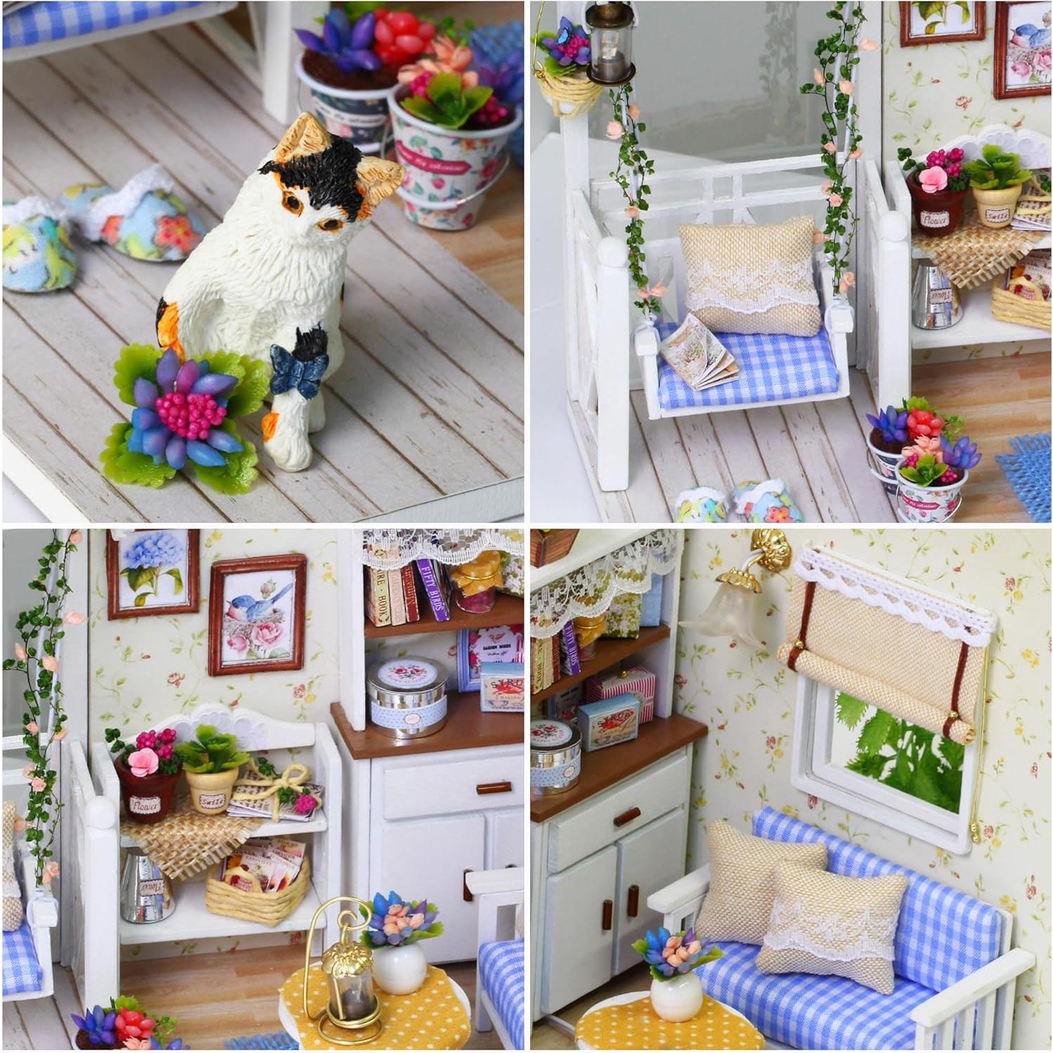 Casa de Muñecas Miniatura DIY KOOMEKI Diario de Gatito 17.1x11.7 cm