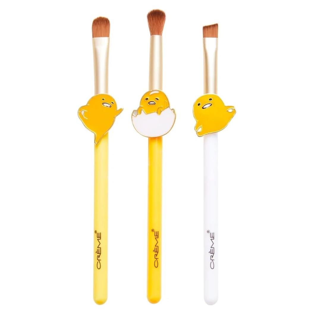 Set de Brochas de Maquillaje The Crème Shop x Gudetama - 3 Piezas Veganas