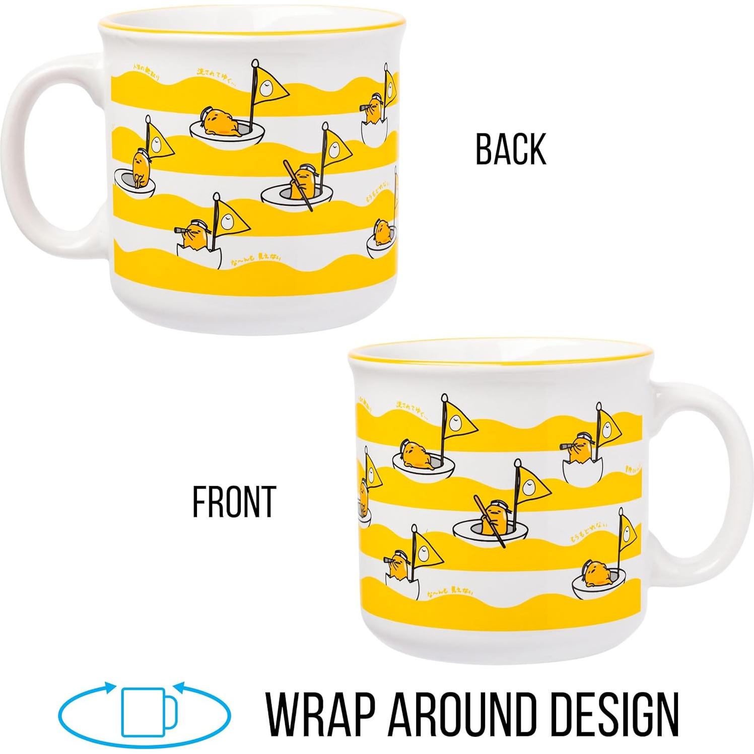 Taza Camper Cerámica Gudetama 590 ml Silver Buffalo