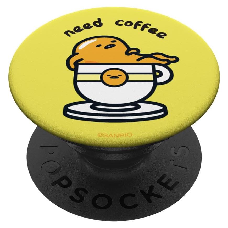 PopSocket Gudetama Necesita Café PopGrip Estándar 4.1cm