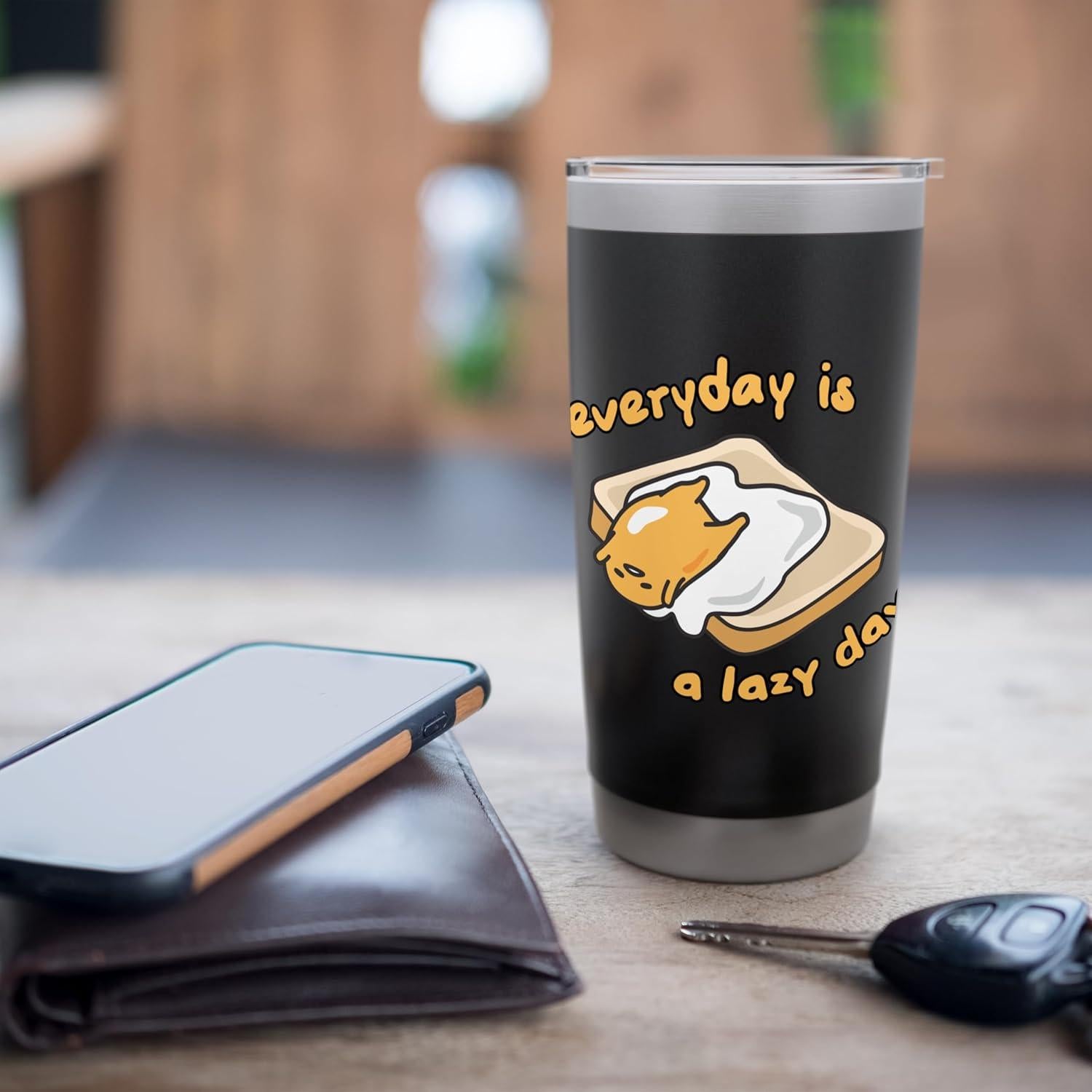 Vaso Térmico Gudetama 20 oz Acero Inoxidable Aislado