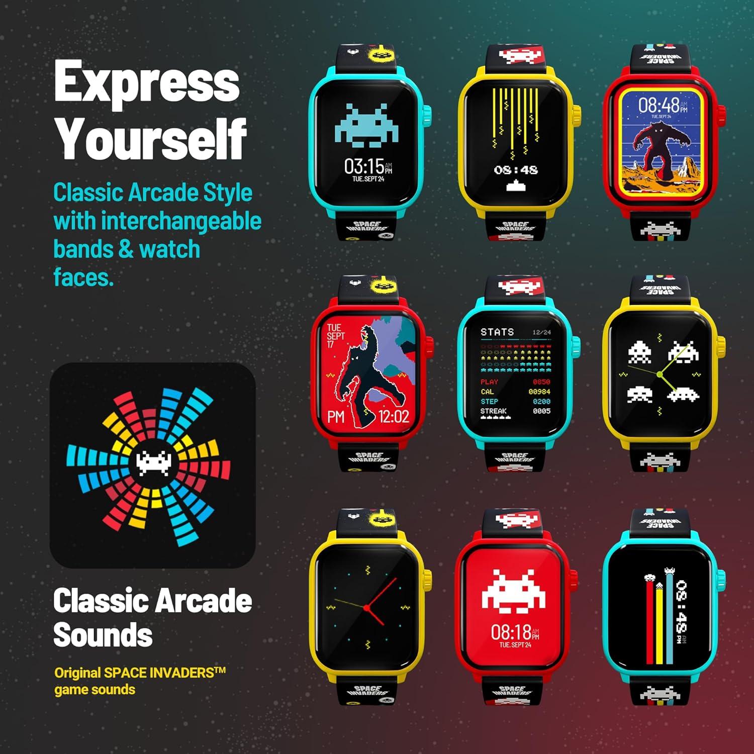 Reloj Inteligente Retro My Play Watch Space Invaders Rojo IP67