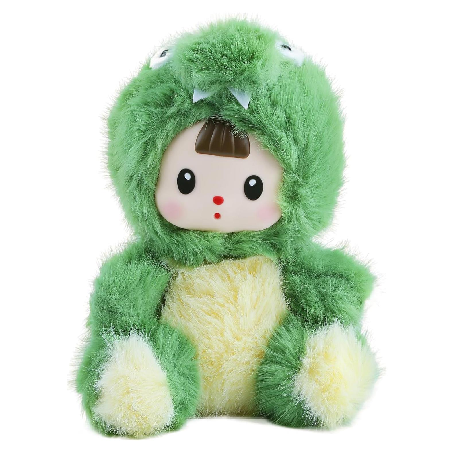 Peluche Dinosaurio Verde Kawaii SnugglePals 13.5x15.5x17cm