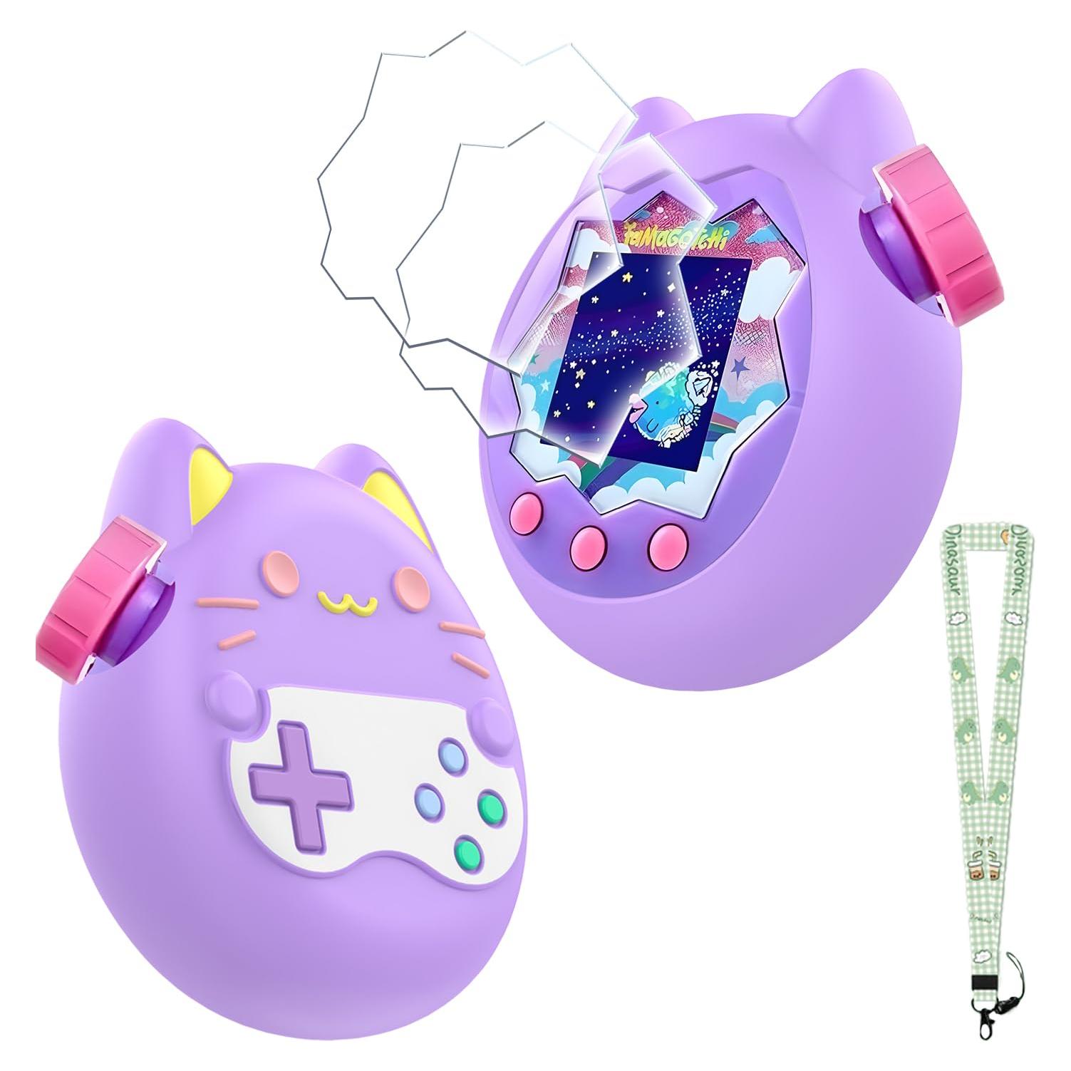 Funda Protectora KONXISA para Tamagotchi Paradise Silicona Morado
