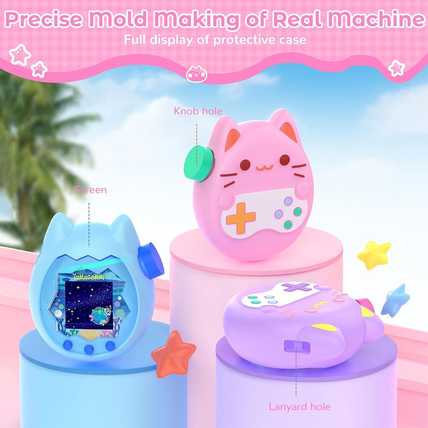 Funda Protectora KONXISA para Tamagotchi Paradise Silicona Morado