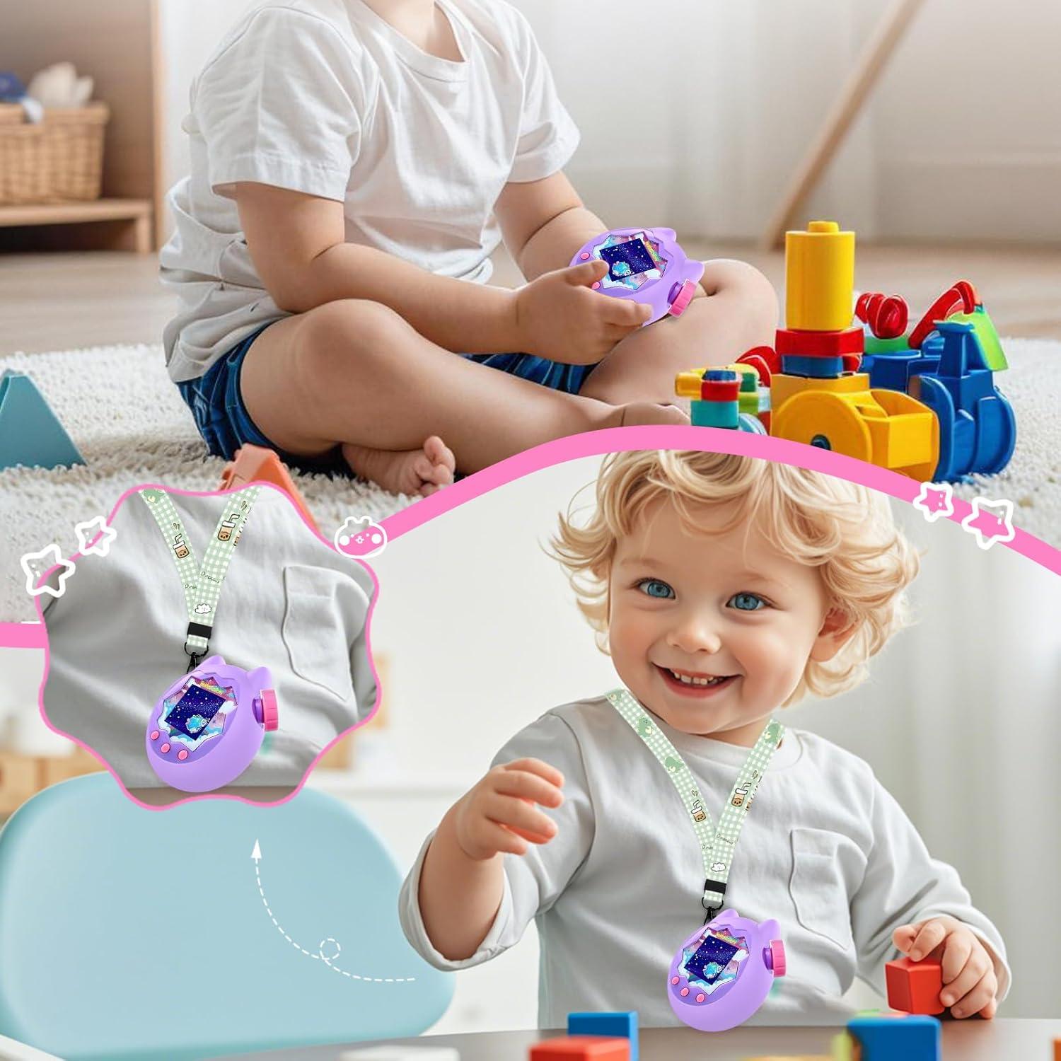 Funda Protectora KONXISA para Tamagotchi Paradise Silicona Morado