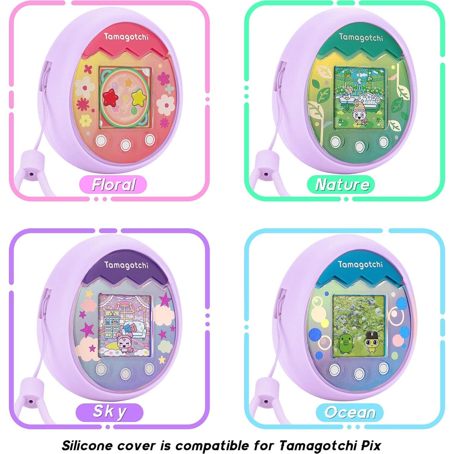 Funda de Silicona MGZNMTY para Tamagotchi Pix con Correa