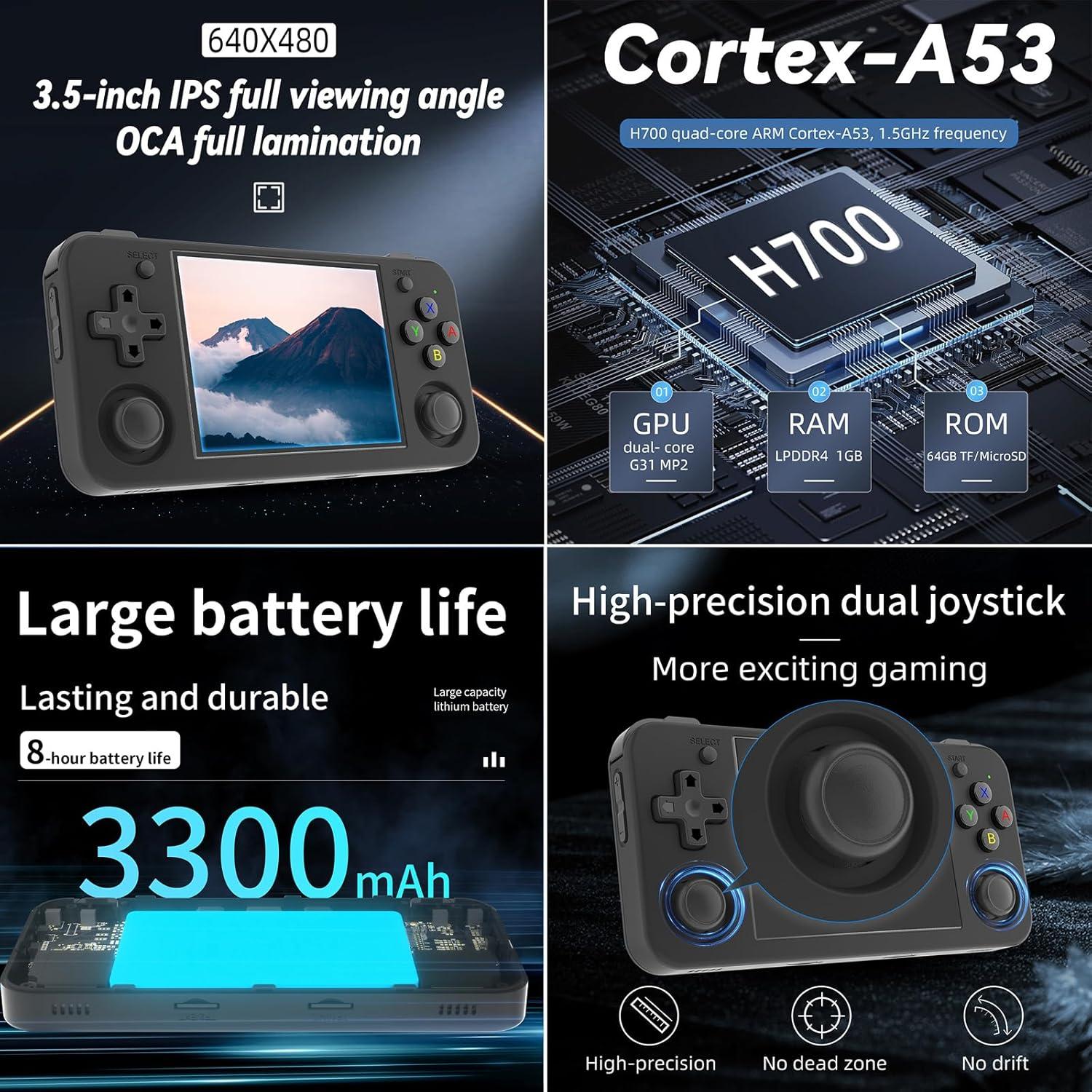 Consola de Juegos Portátil Anbernic RG35XX H 3.5" IPS 3300mAh