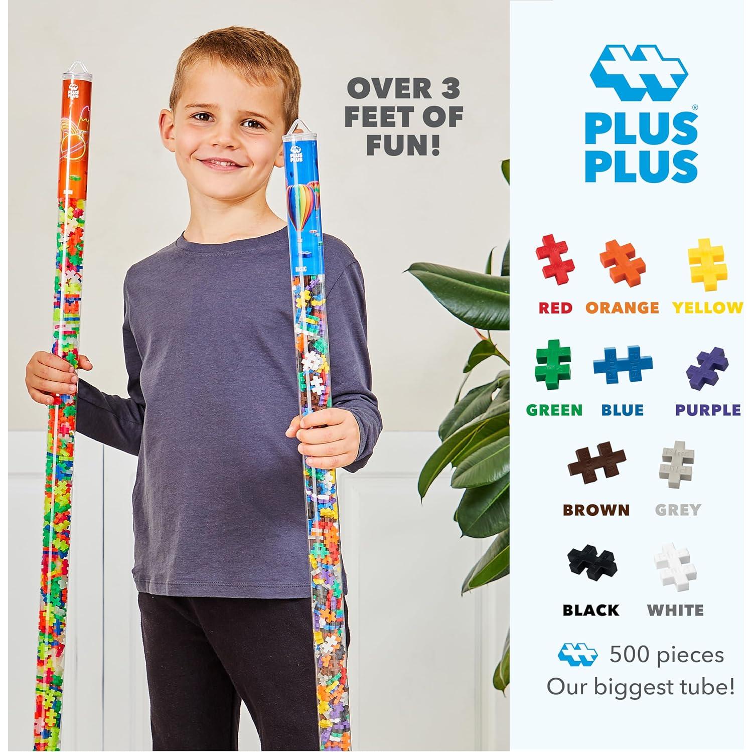 Plus-Plus Tubo Super 500 Piezas Juguete STEM Mezcla de Colores