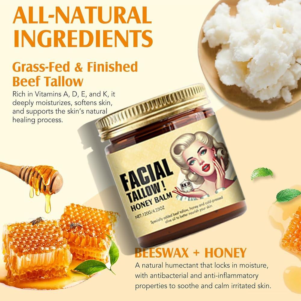 Crema Nutritiva de Sebo de Res y Miel Orgánica 2x118ml