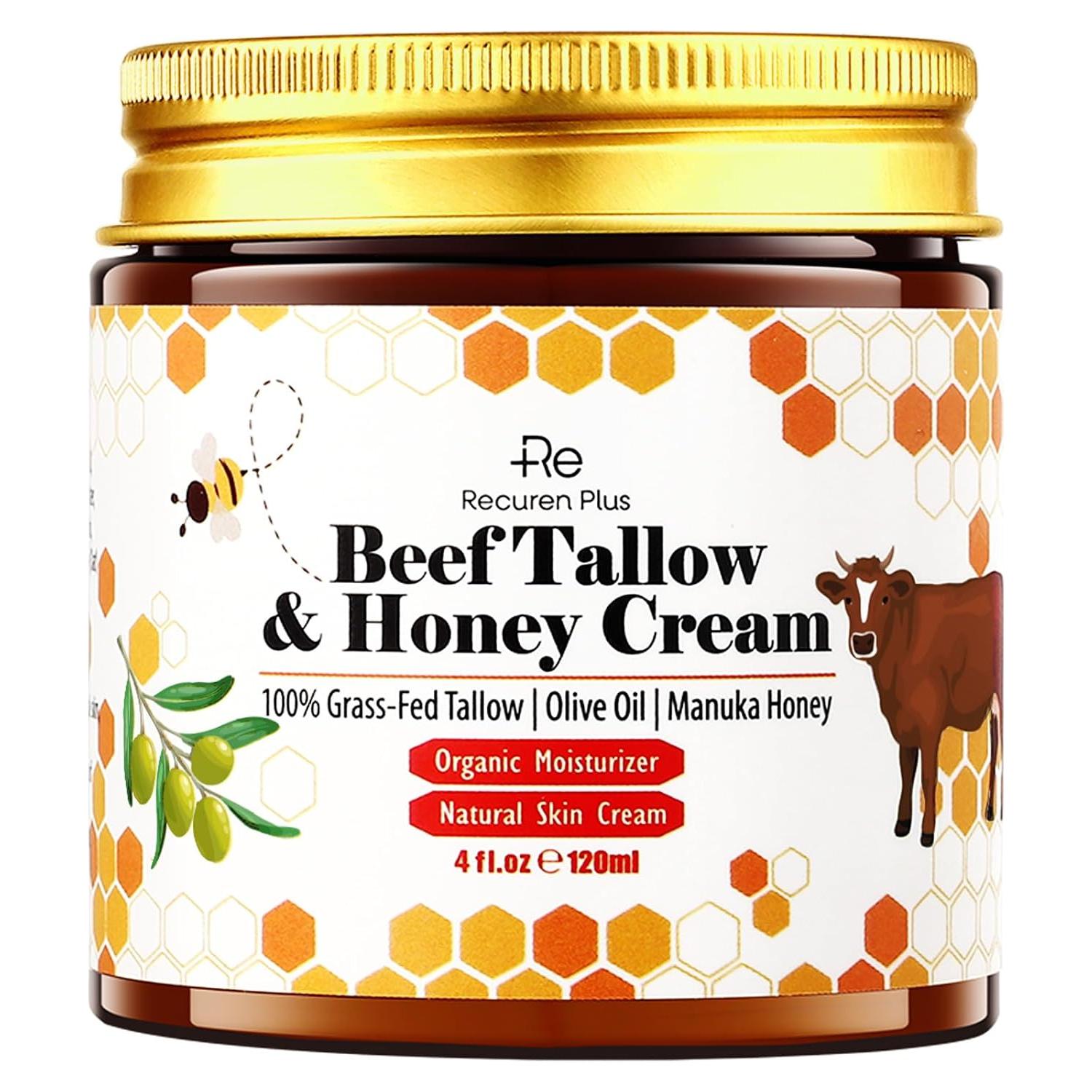 Crema Hidratante de Manteca de Res y Miel Recuren Plus 113 g