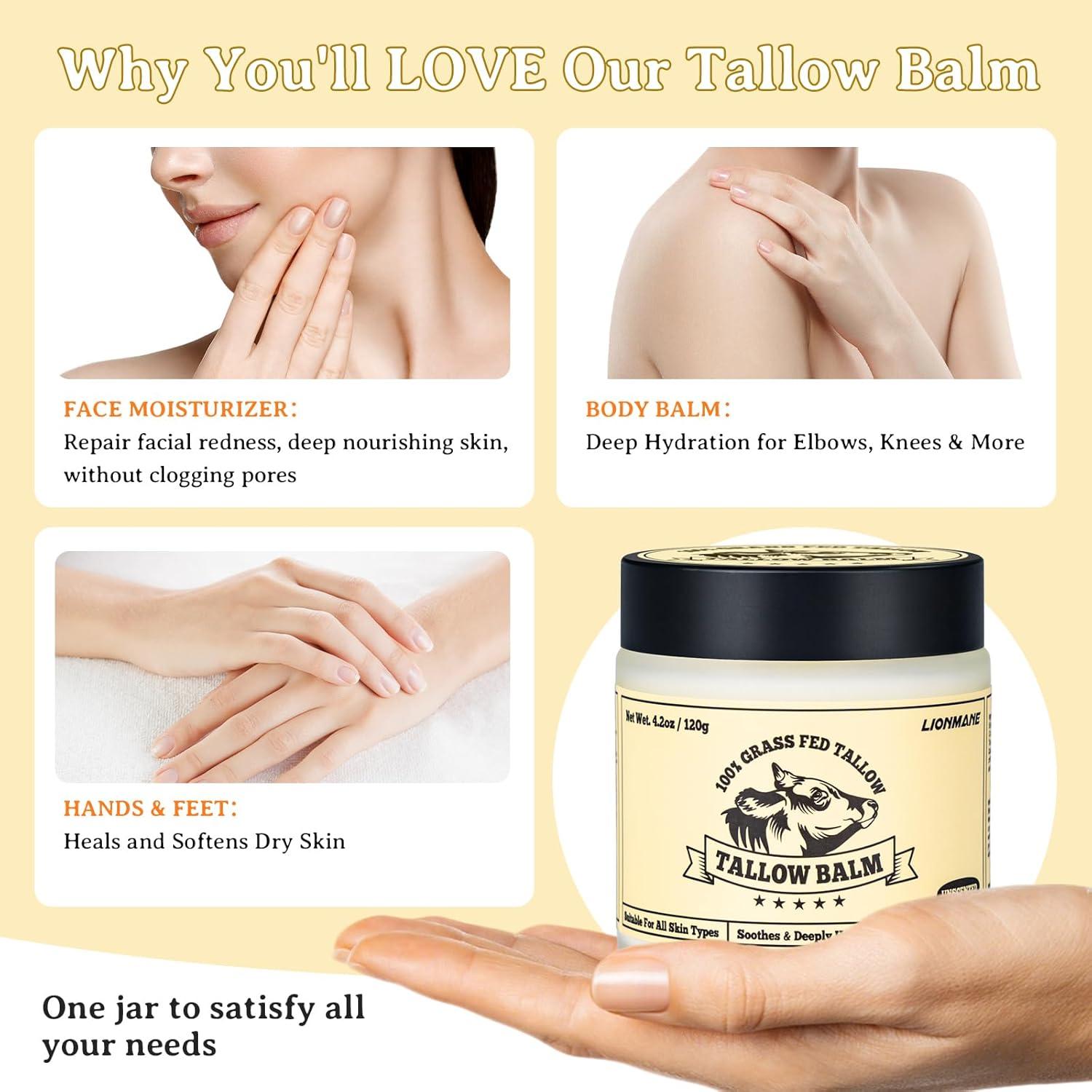 Bálsamo Hidratante de Grasa de Res Lionmane 119g - Natural