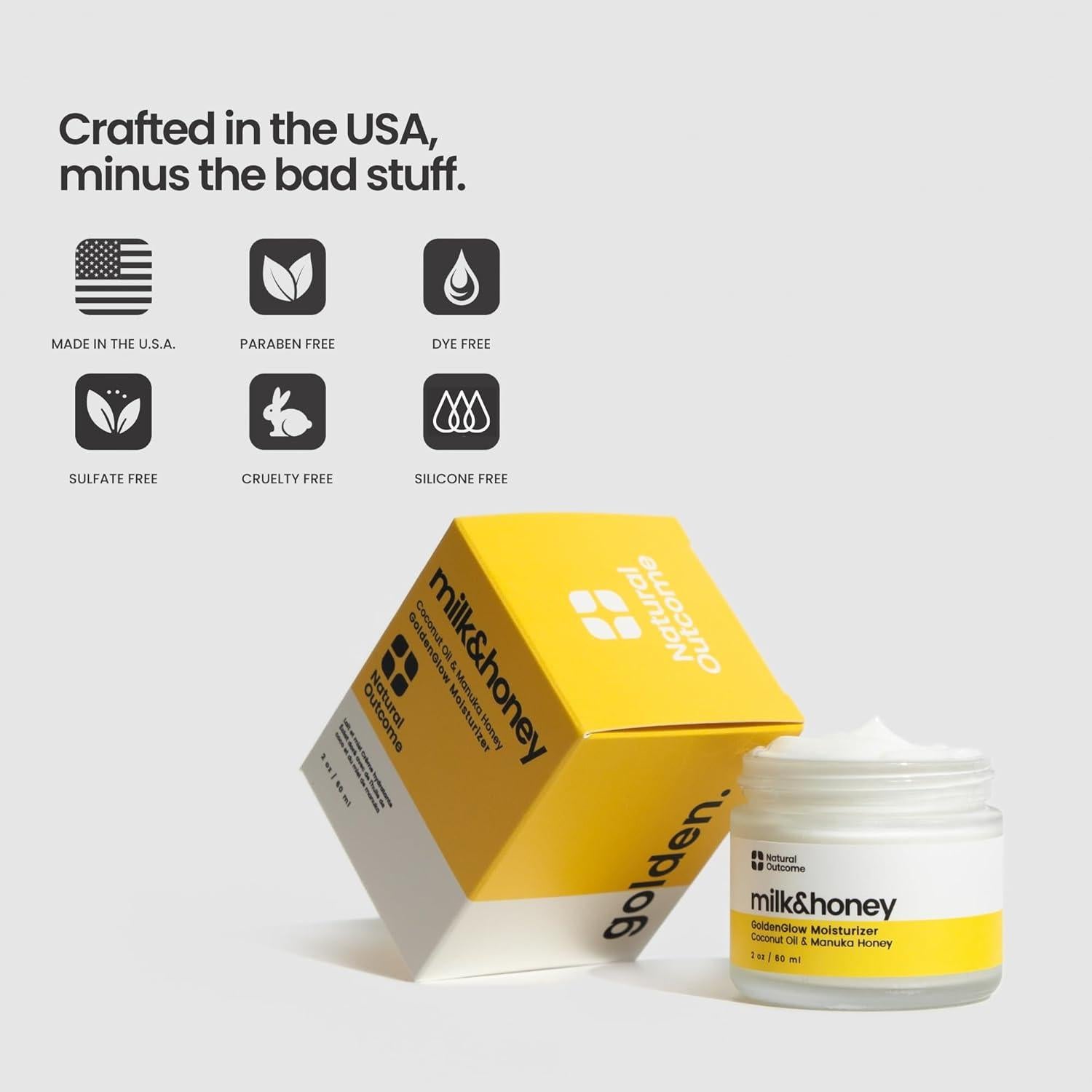 Crema Hidratante de Leche y Miel Natural Outcome 159g